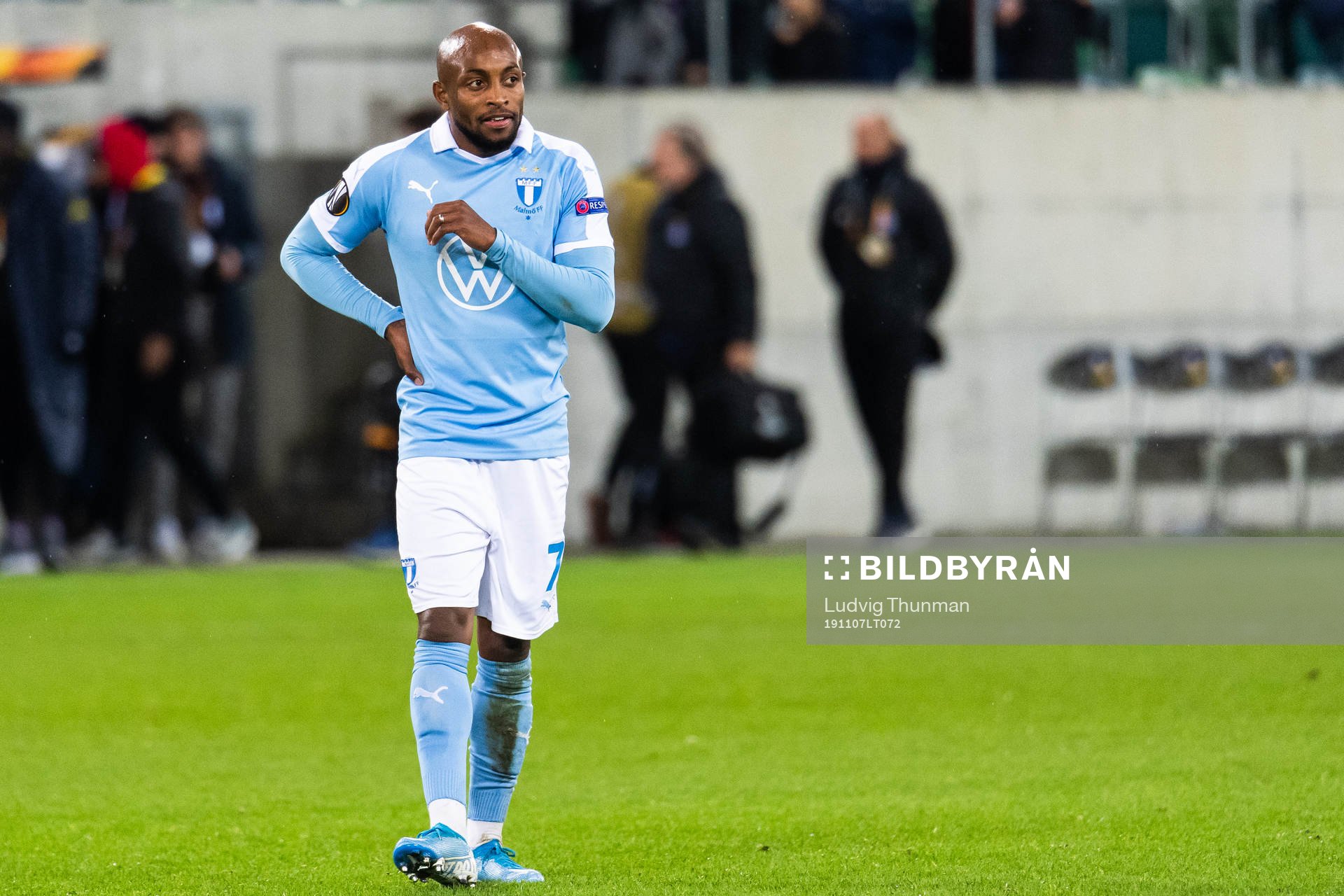 Fouad Bachirou of Malmö FF looks dejected