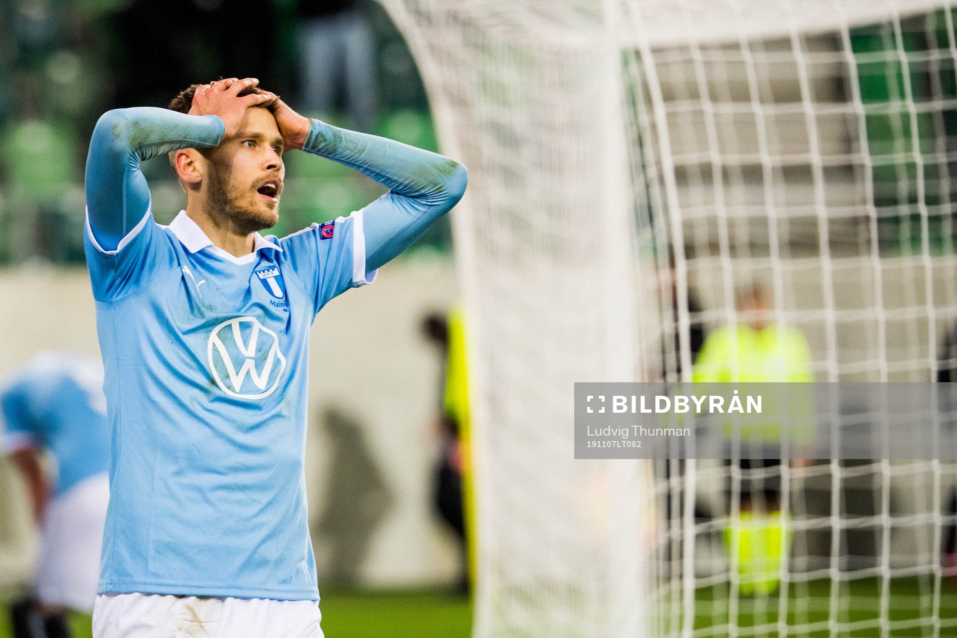 Arnor Traustason of Malmö FF looks dejected