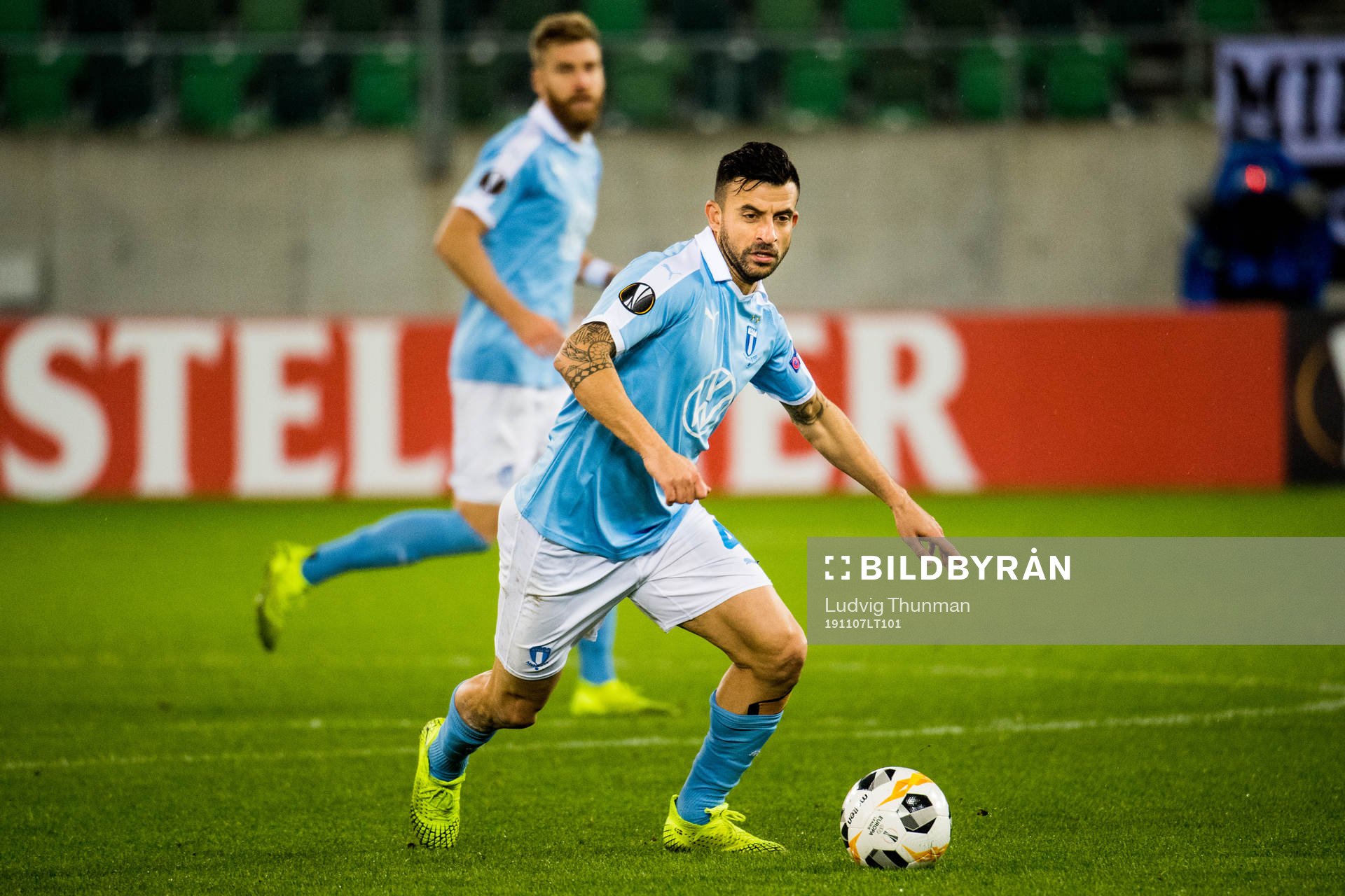 Behrang Safari and Rasmus Bengtsson of Malmö FF