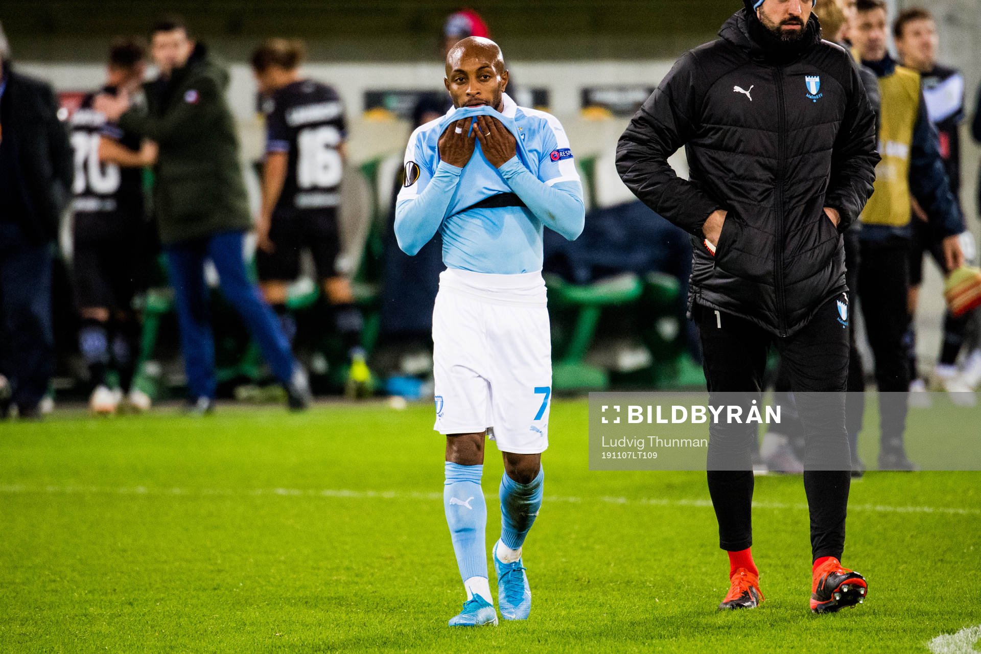 Fouad Bachirou of Malmö FF looks dejected