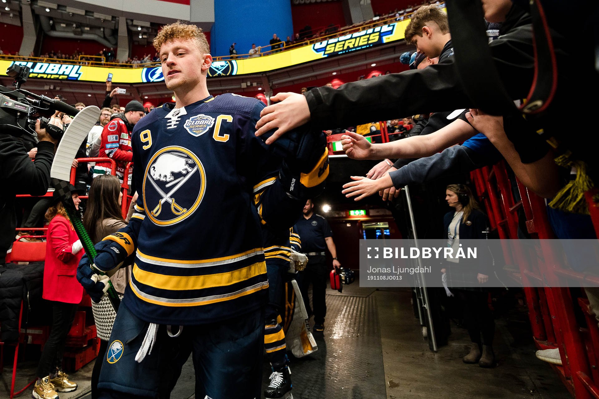 Jack Eichel of Buffalo Sabres prior to the NHL regular