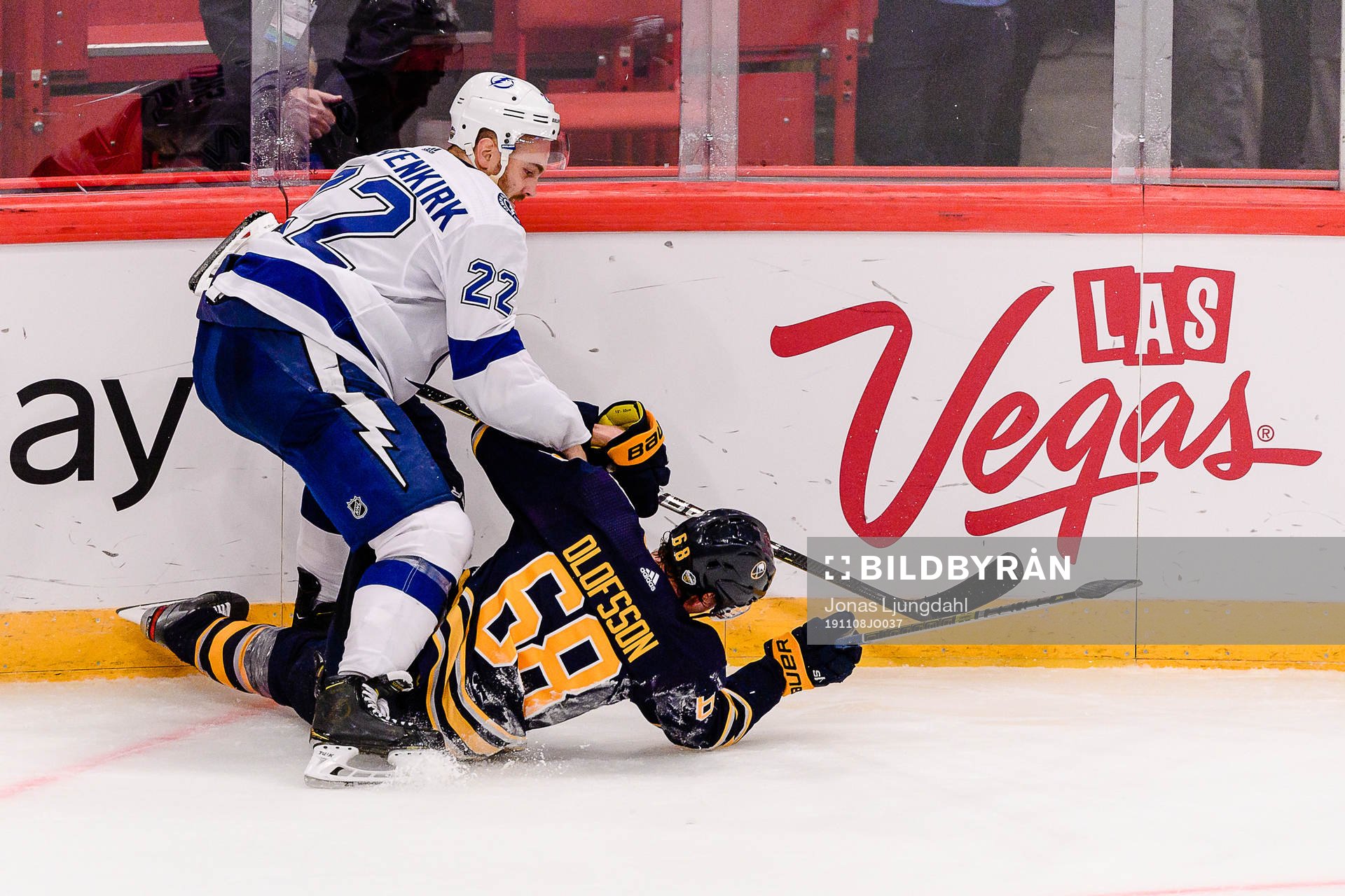 Kevin Shattenkirk of Tampa Bay Lightning hits Victor