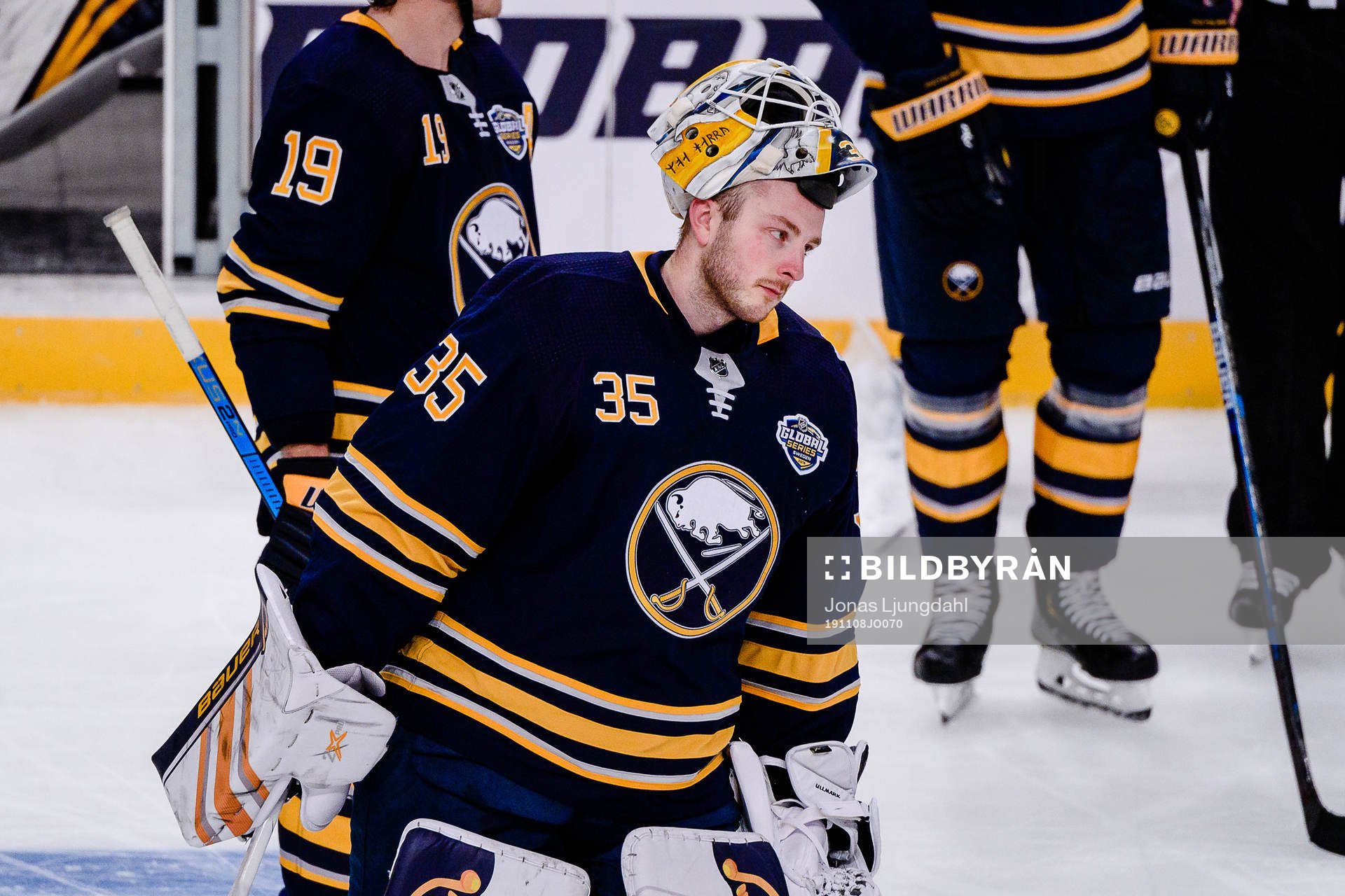 Goalkeeper Linus Ullmark of Buffalo Sabres