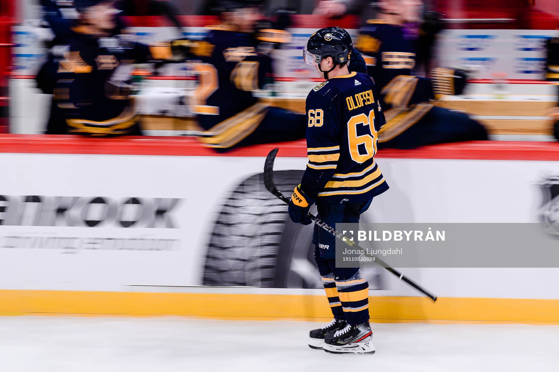 Victor Olofsson of Buffalo Sabres celebrates