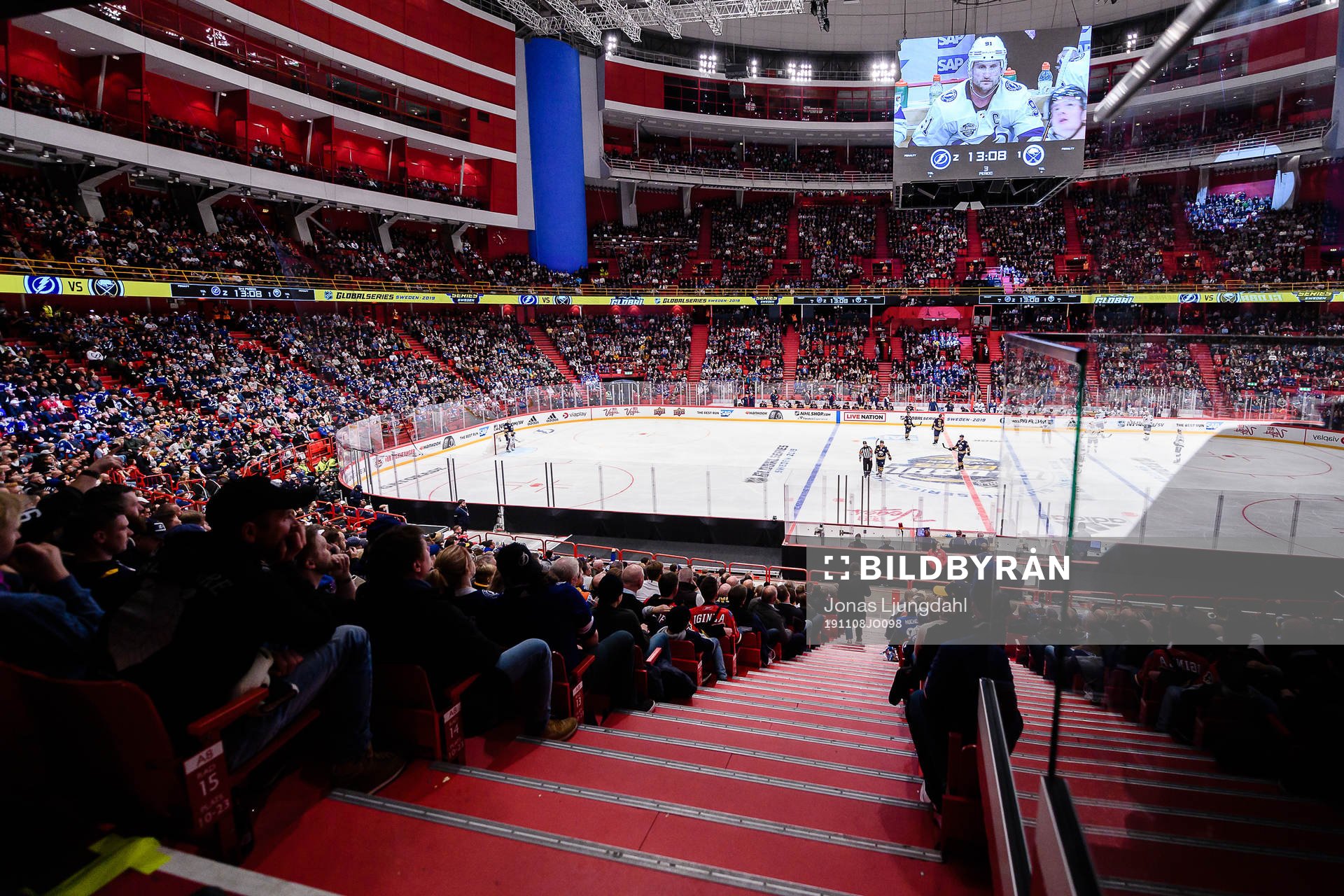 Interior view of Globen arena