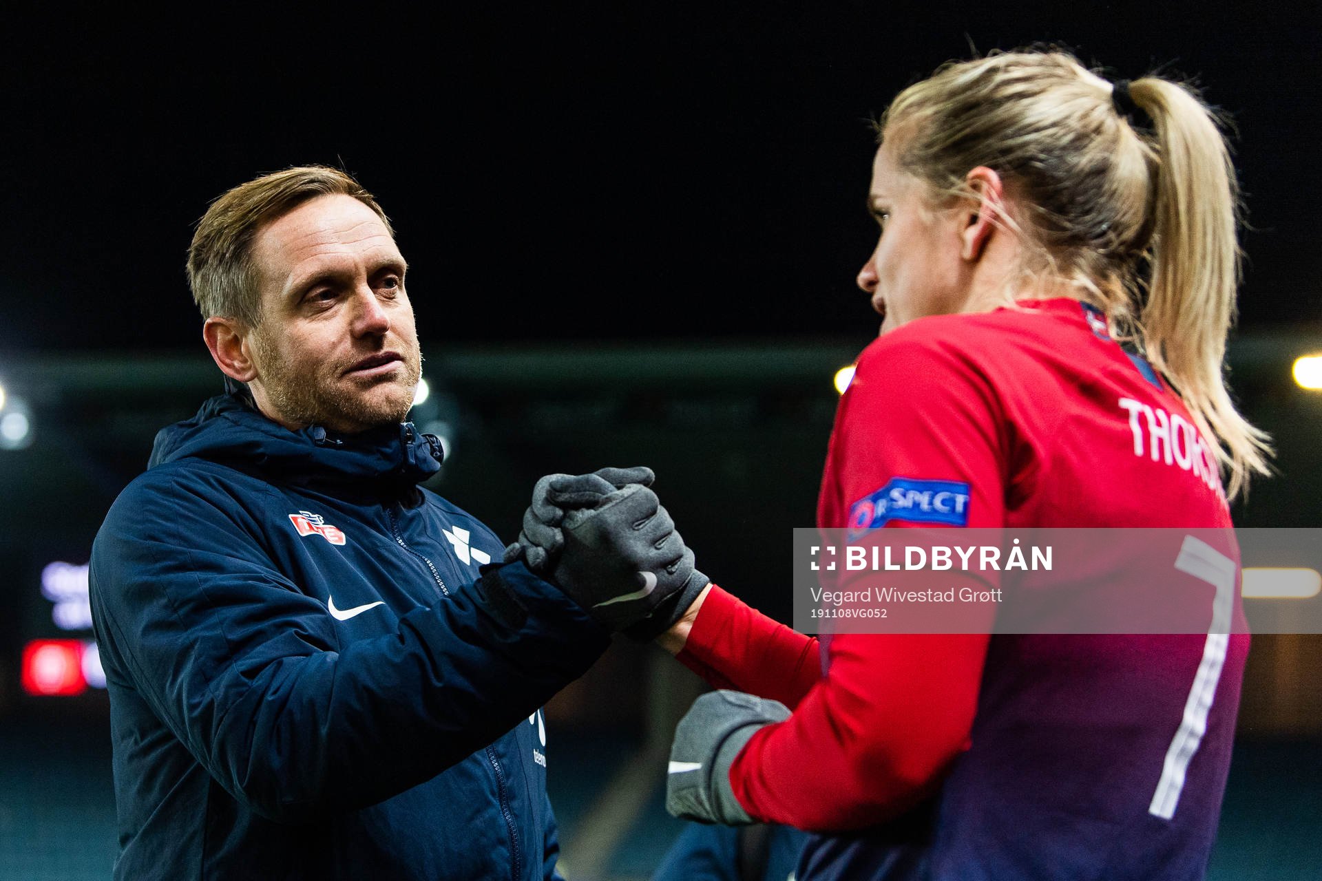 Martin Sjögren, head coach of Norway, and Elise Thorsnes