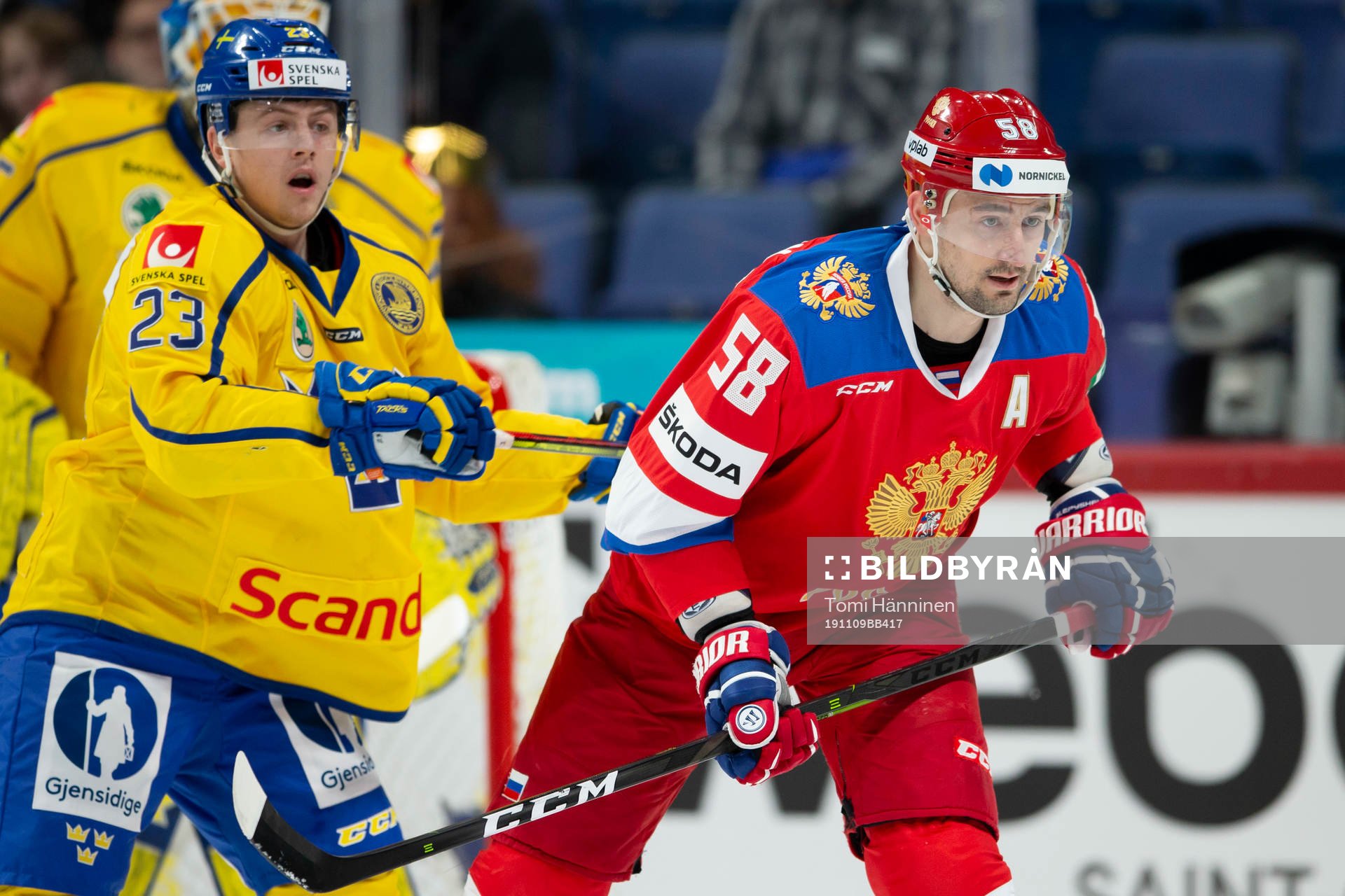 Anton Slepyshev #58, RUS, Jesper Sellgren #23, SWE