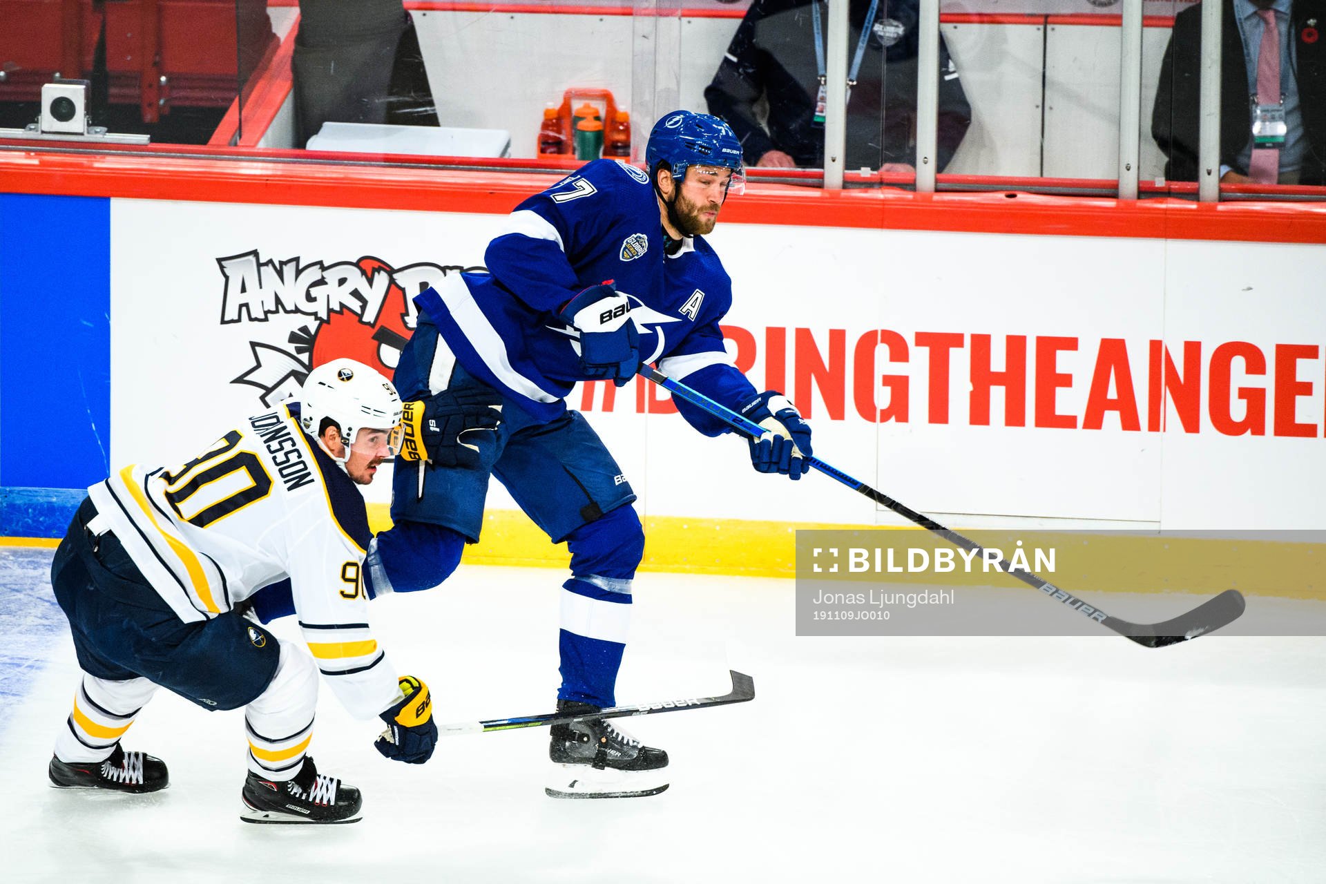 Victor Hedman of Tampa Bay Lightning against Marcus