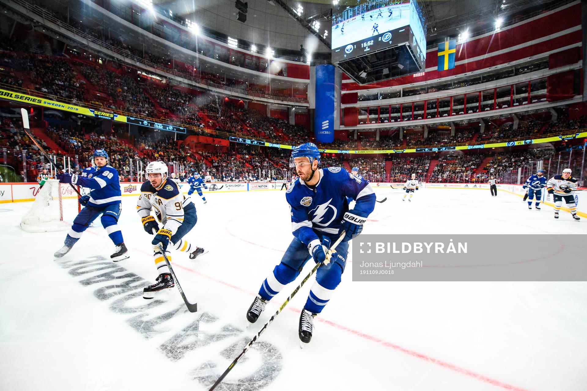 Marcus Johansson of Buffalo Sabres and Kevin Shattenkirk of