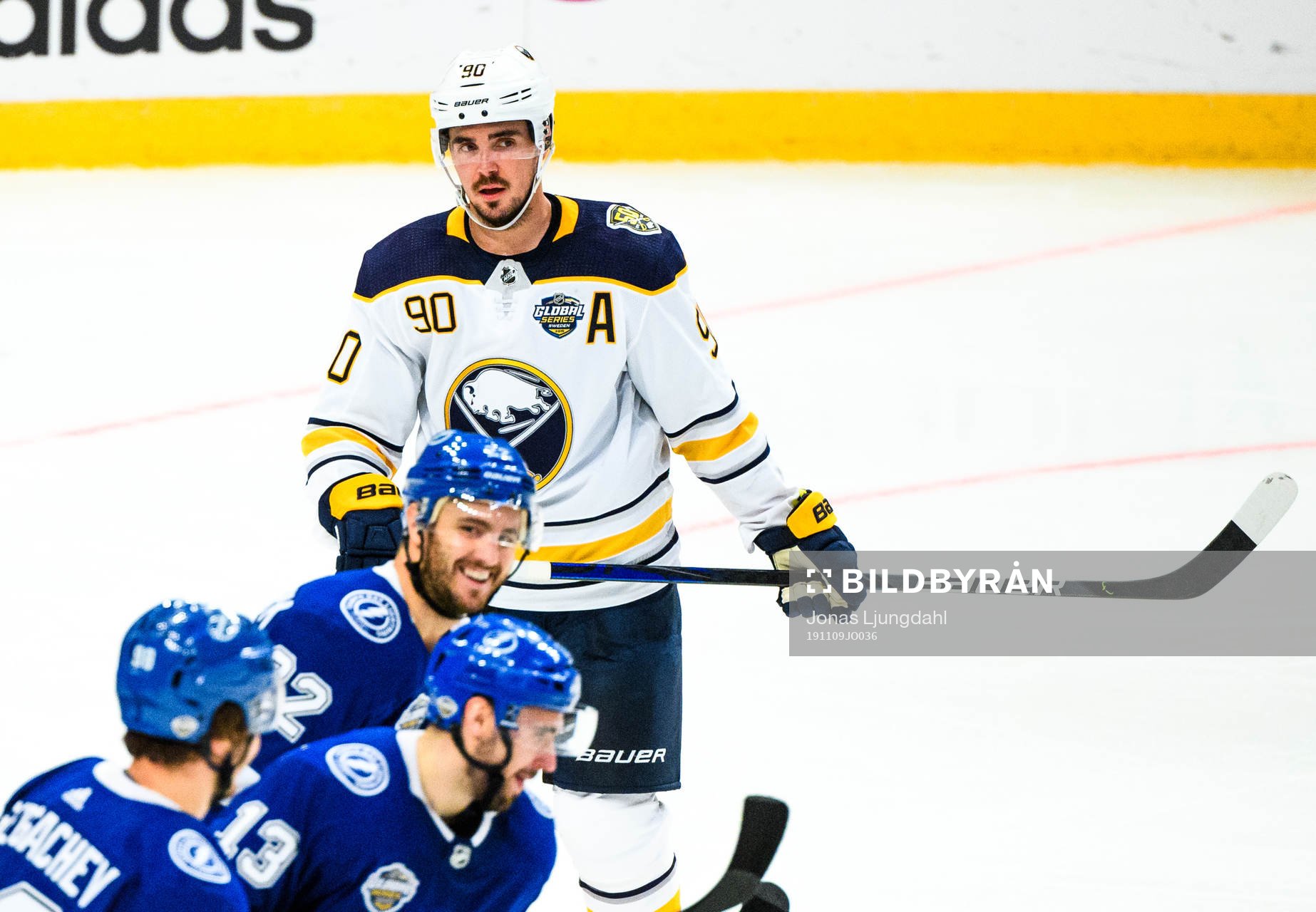 Marcus Johansson of Buffalo Sabres looks dejected