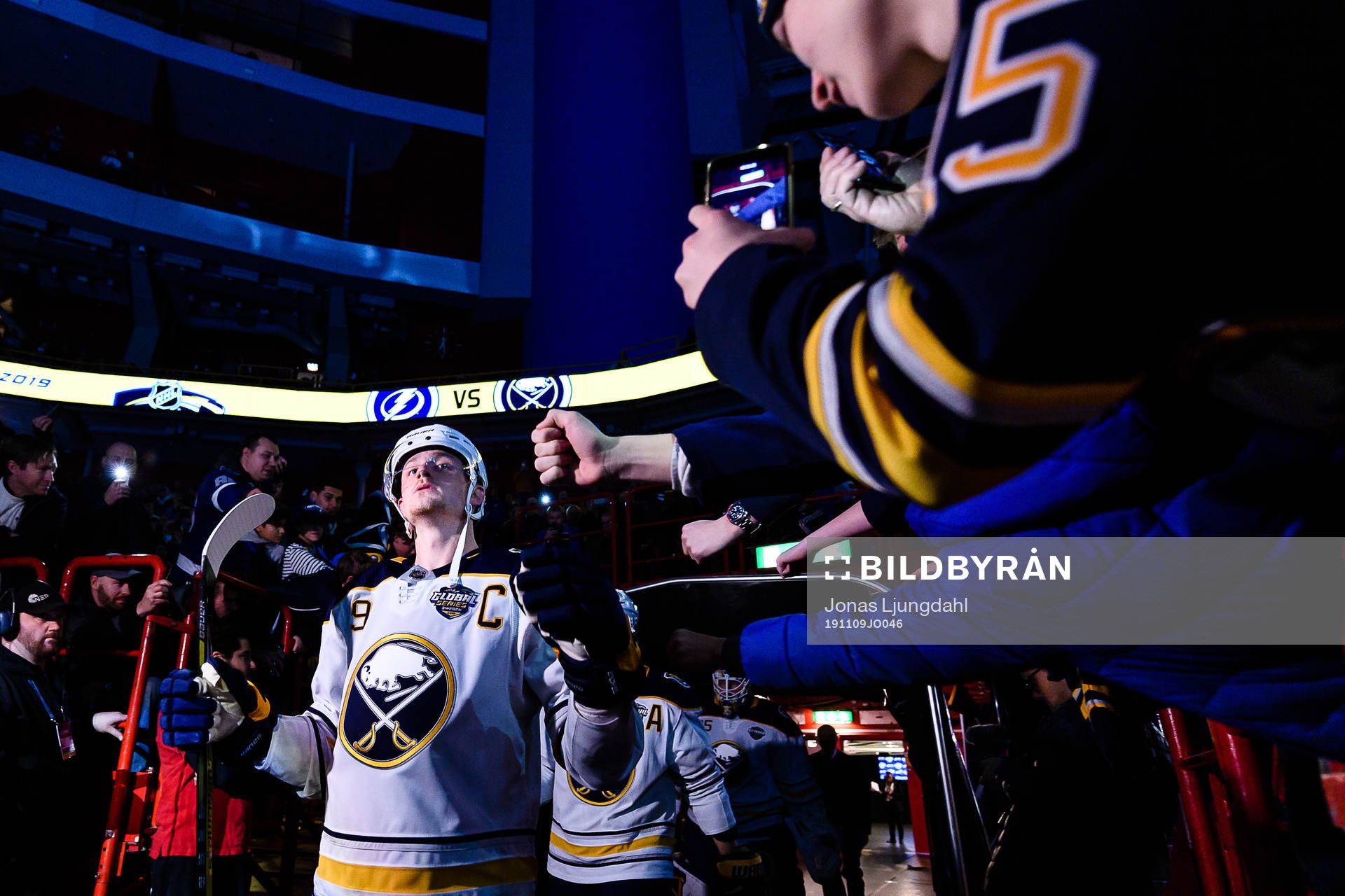 Jack Eichel  of Buffalo Sabres prior to the NHL regular
