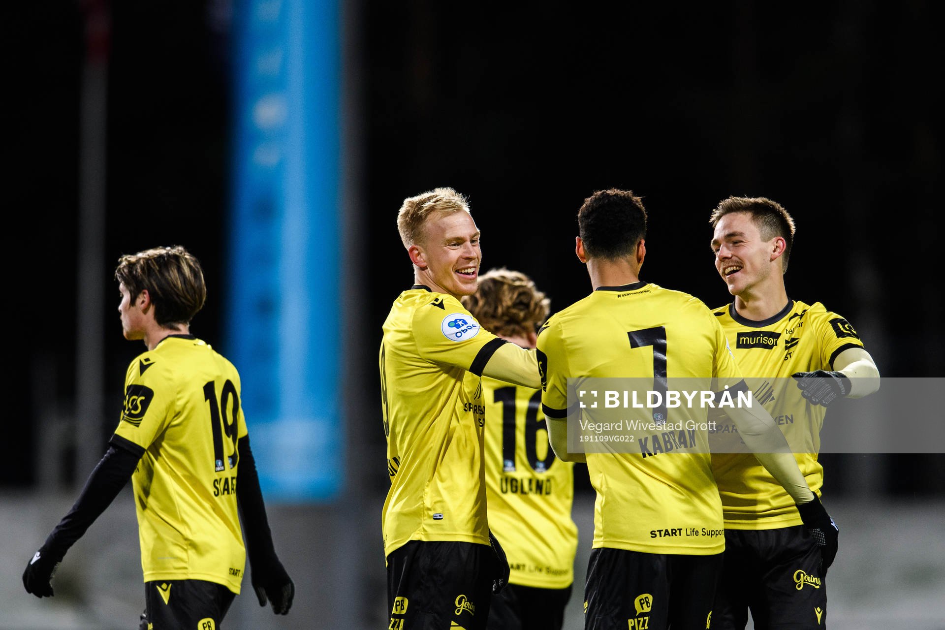 Martin Ramsland of Start celebrates the 0-2 goal