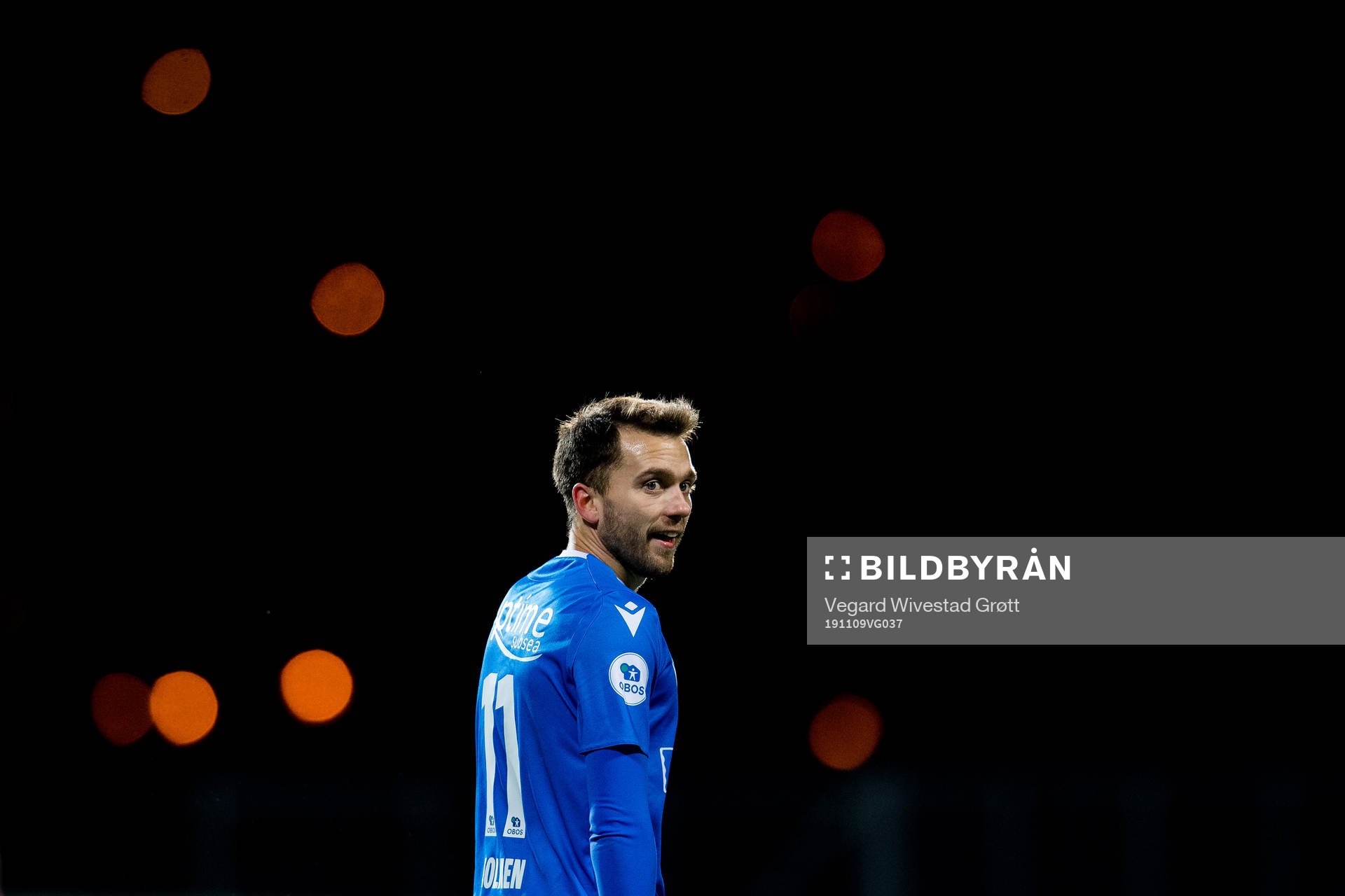 Martin Soleim Holmen of Notodden during the OBOS-ligaen football match between Notodden and Start on November 9, 2019 in Notodden.