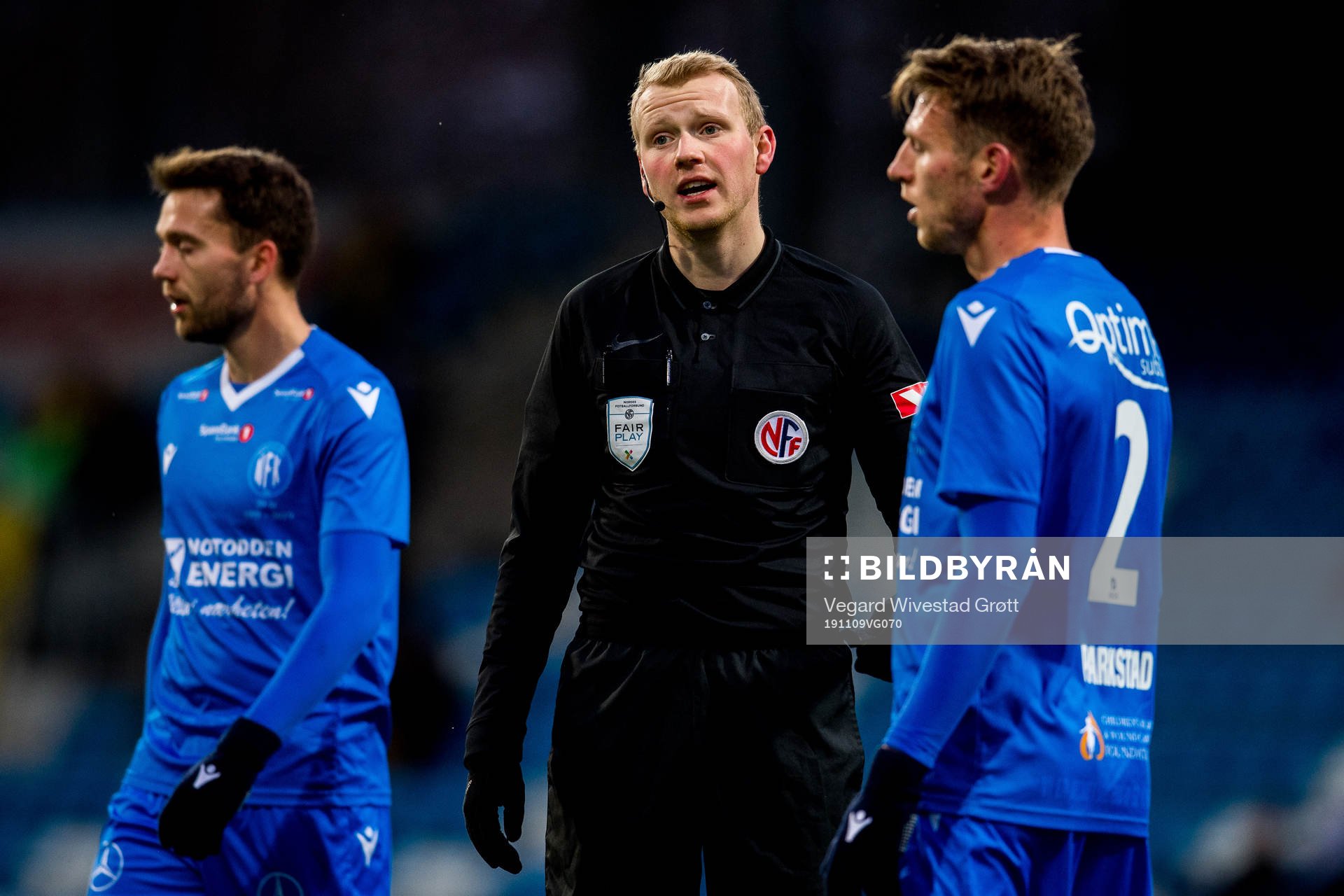 Eivind Bodding, referee, during the OBOS-ligaen football match between Notodden and Start on November 9, 2019 in Notodden.