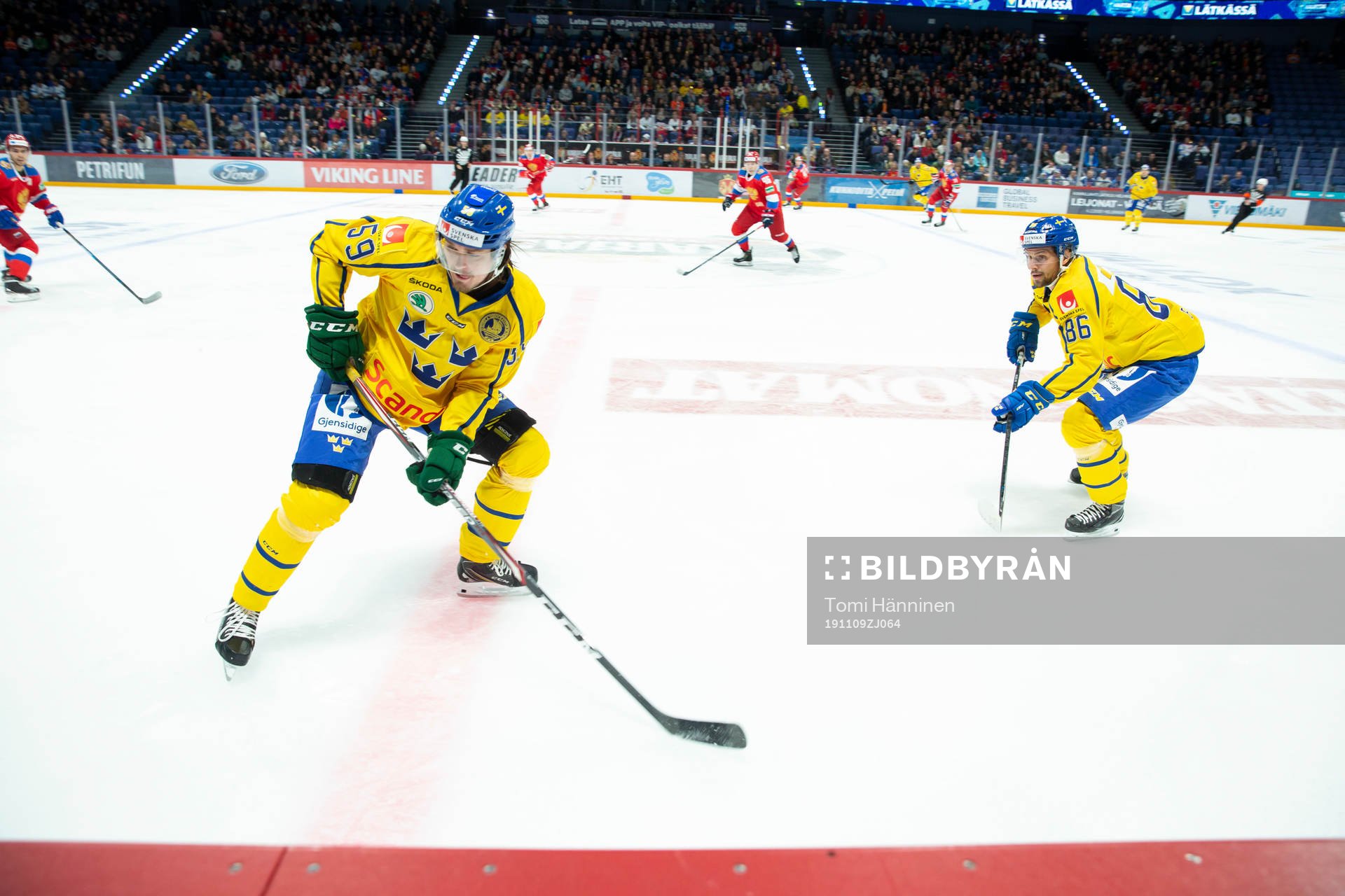Linus Johansson #59, SWE, Mathias Brome #86, SWE