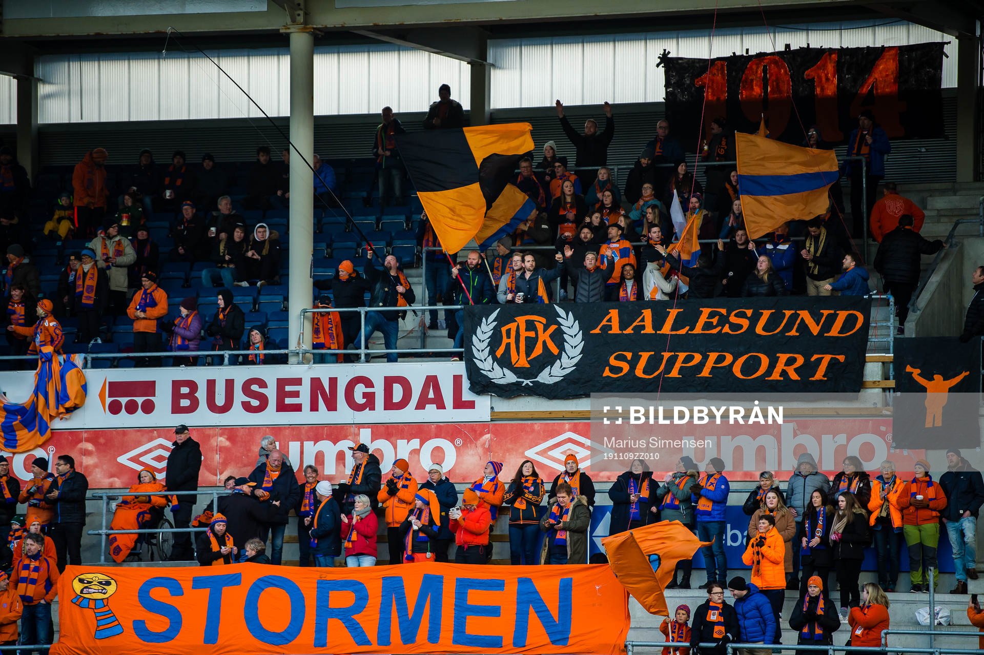 Spectators in the stands