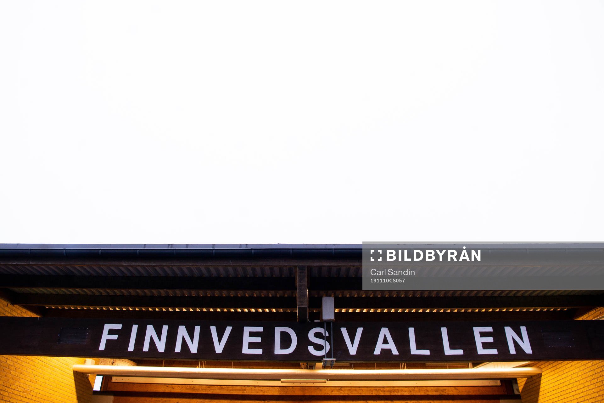 Entre till Finnvedsvallen innan fotbollsmatchen i Svenska