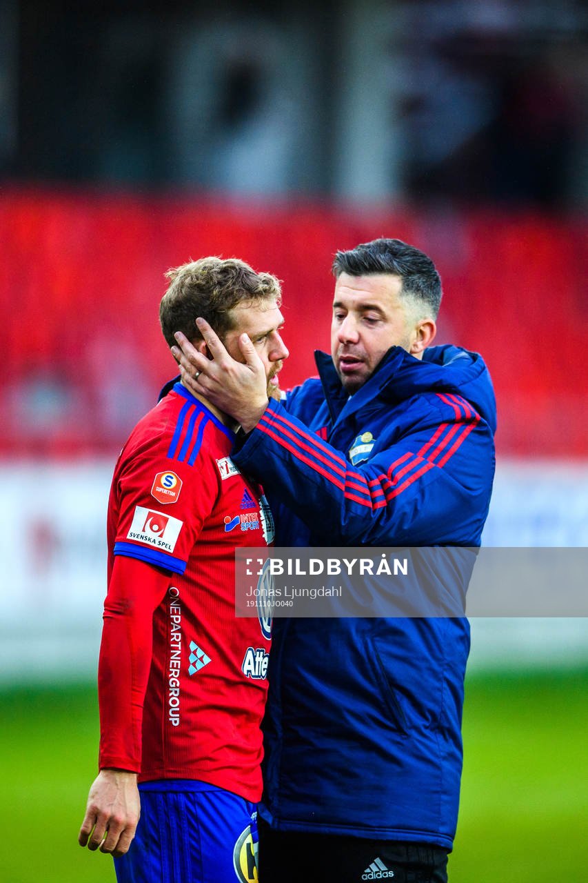 Östers Stefan Karlsson och tränare Dennis Velic