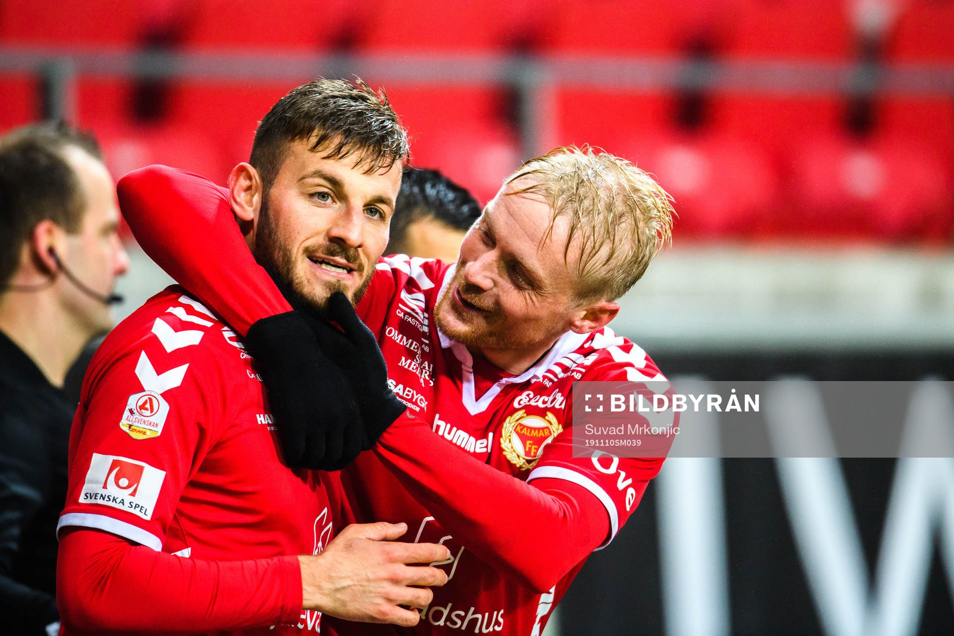 Kalmars Fidan Aliti och Geir Andre Herrem jublar