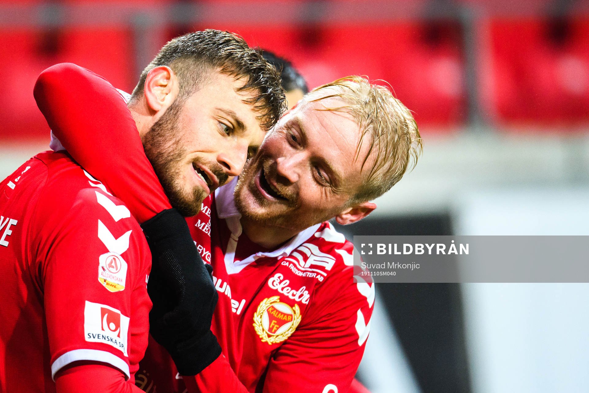 Kalmars Fidan Aliti och Geir Andre Herrem jublar