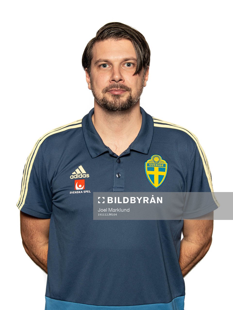 Daniel Ekvall, psychological counselor for the Swedish national football, team poses for a portrait on November 12, 2019 in Larnaca.