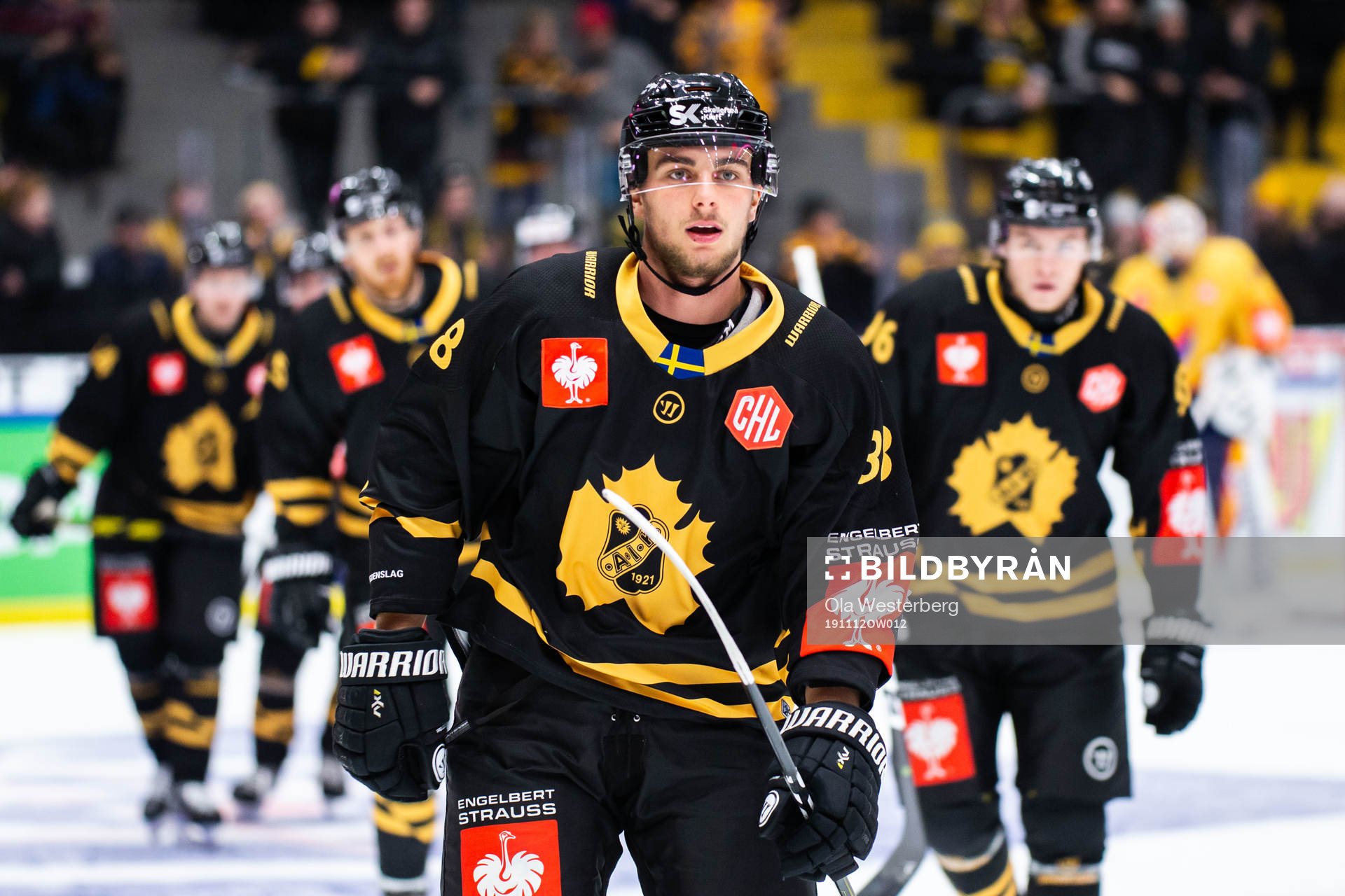 Jacob Olofsson of Skellefteå celebrates