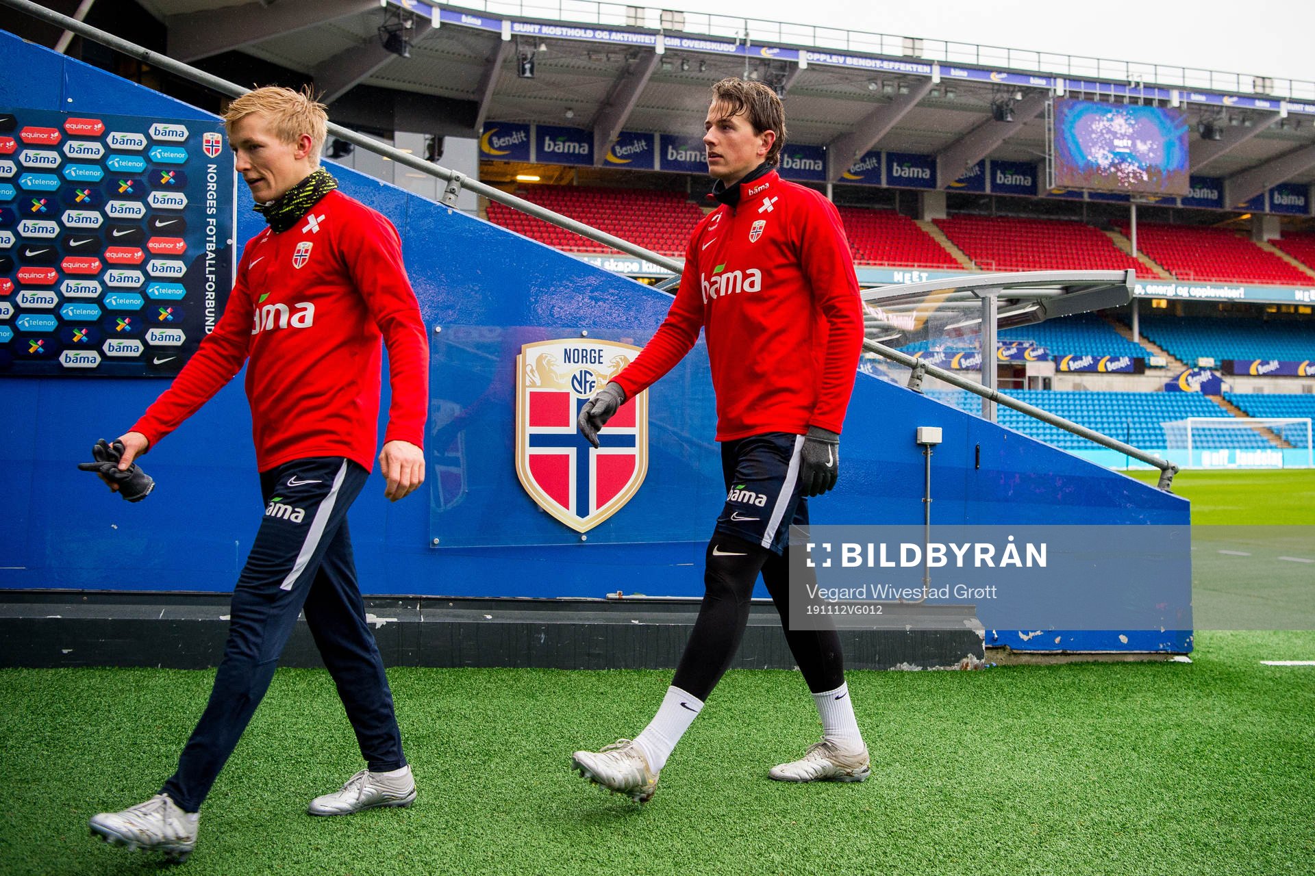 Birger Meling and Sander Berge of Norway