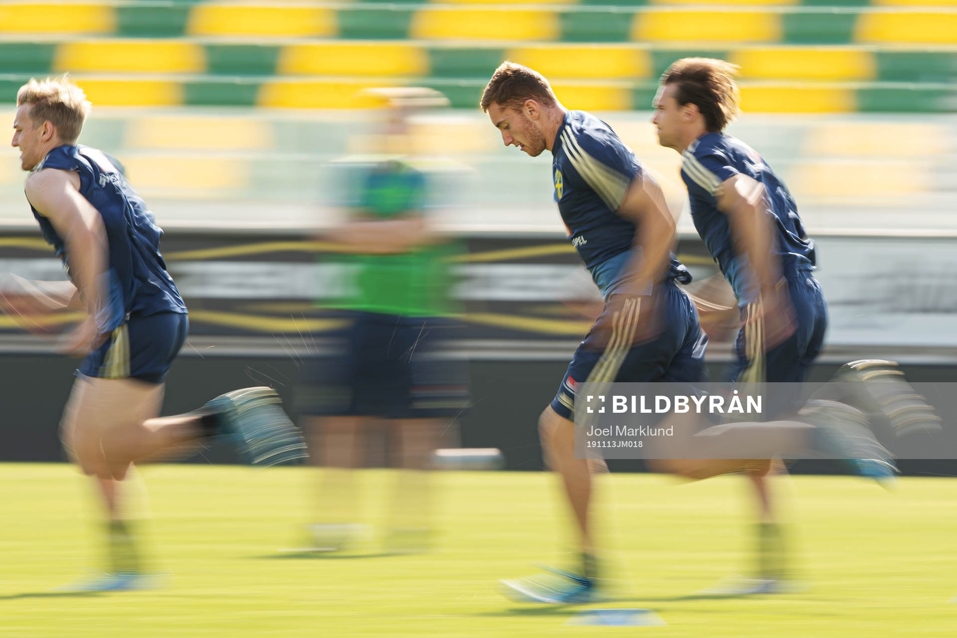 Emil Forsberg, Dejan Kulusevski and Albin Ekdal of the