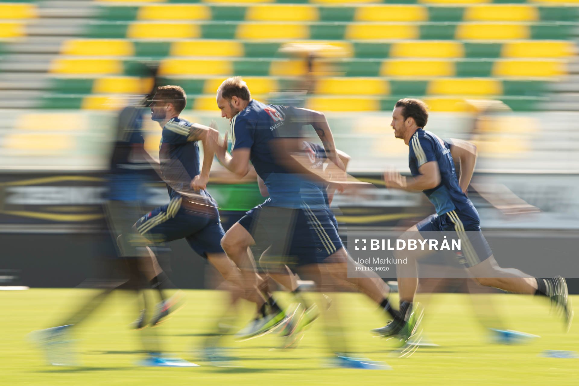 Marcus Berg, Andreas Granqvist and Gustav Svensson of the