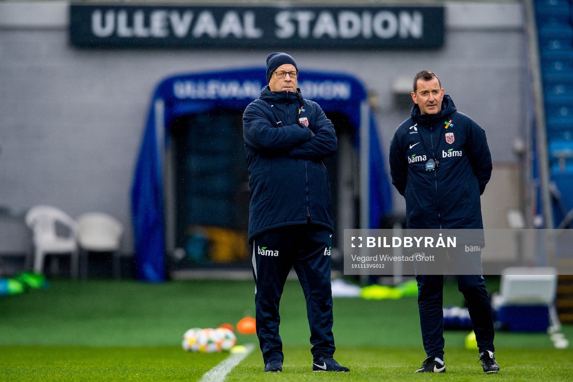 Lars Lagerbäck, head coach, and Per Joar Hansen, assistant