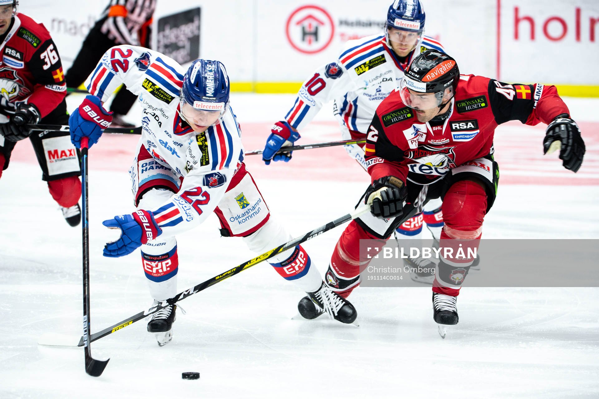 Oskarshamns John Dahlström och Malmö Redhawks Niklas Arell