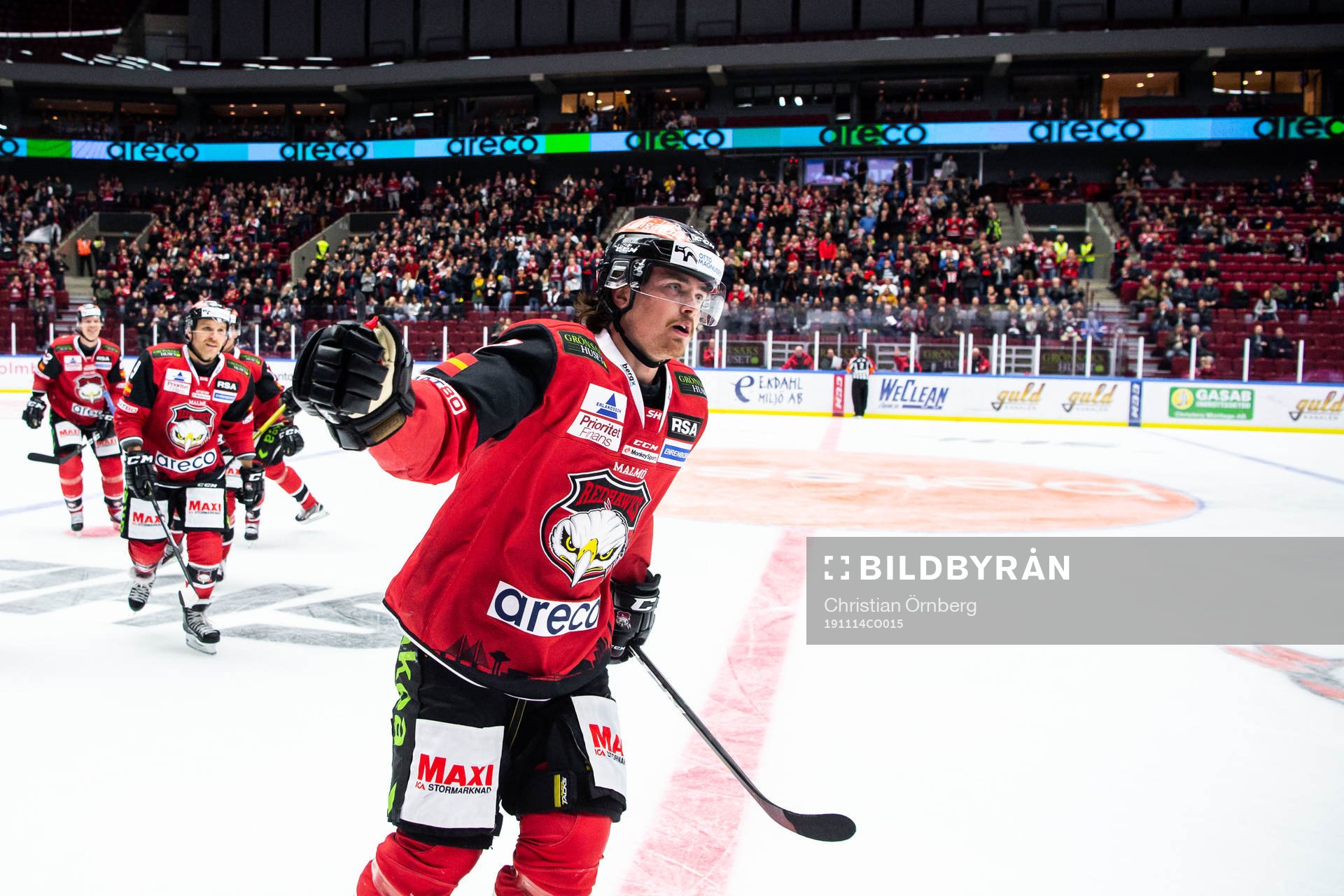 Malmö Redhawks Marcus Björk jublar