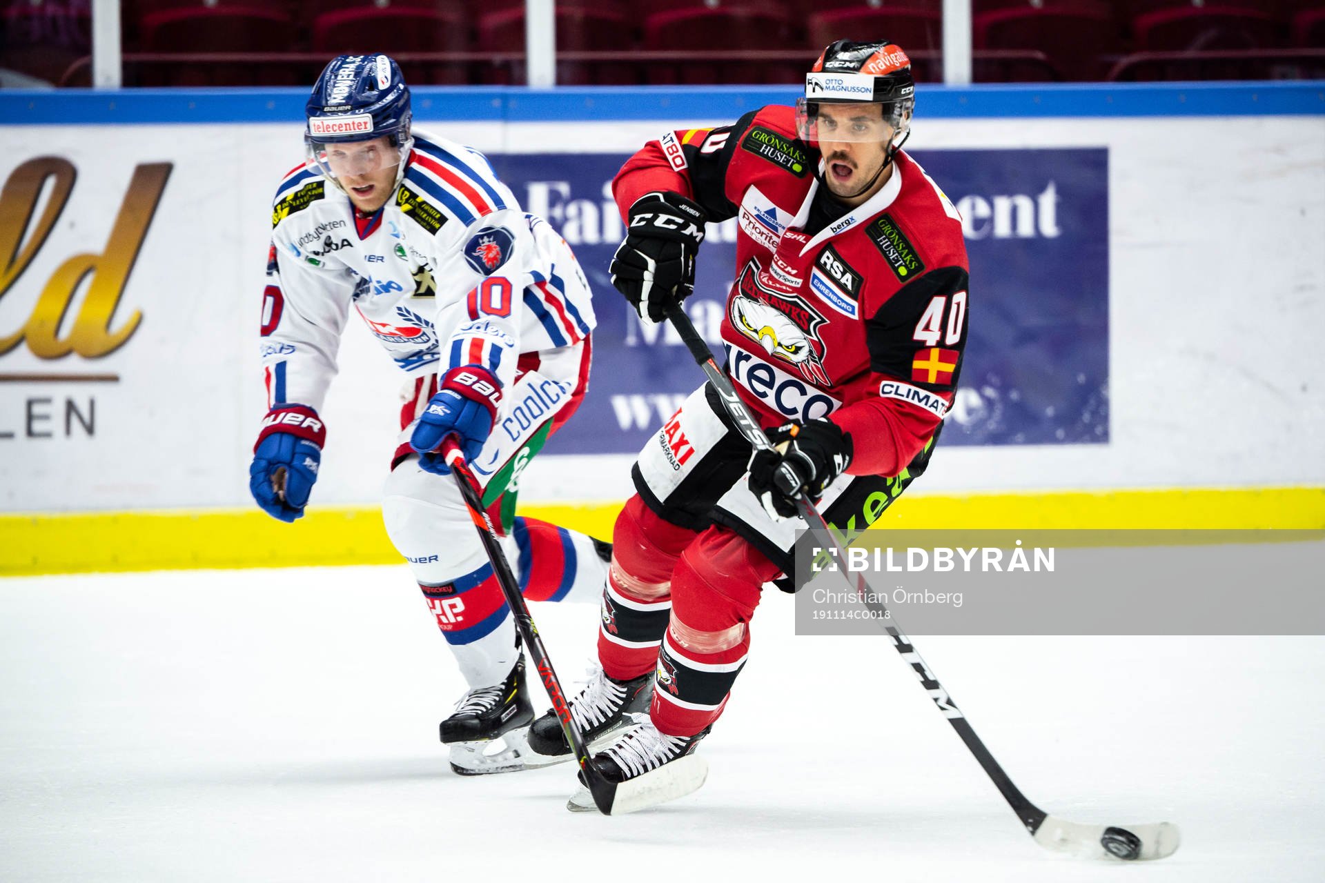 Oskarshamns Nicklas Heinerö och Malmö Redhawks Jesper