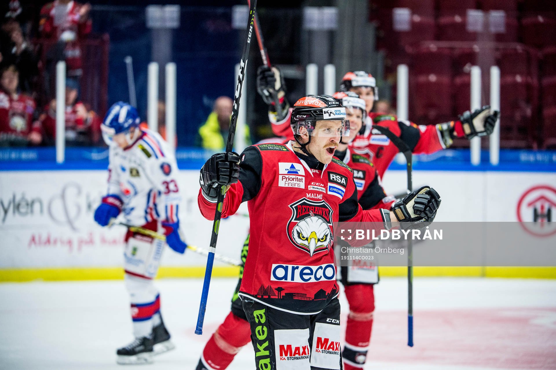 Malmö Redhawks Frederik Storm jublar