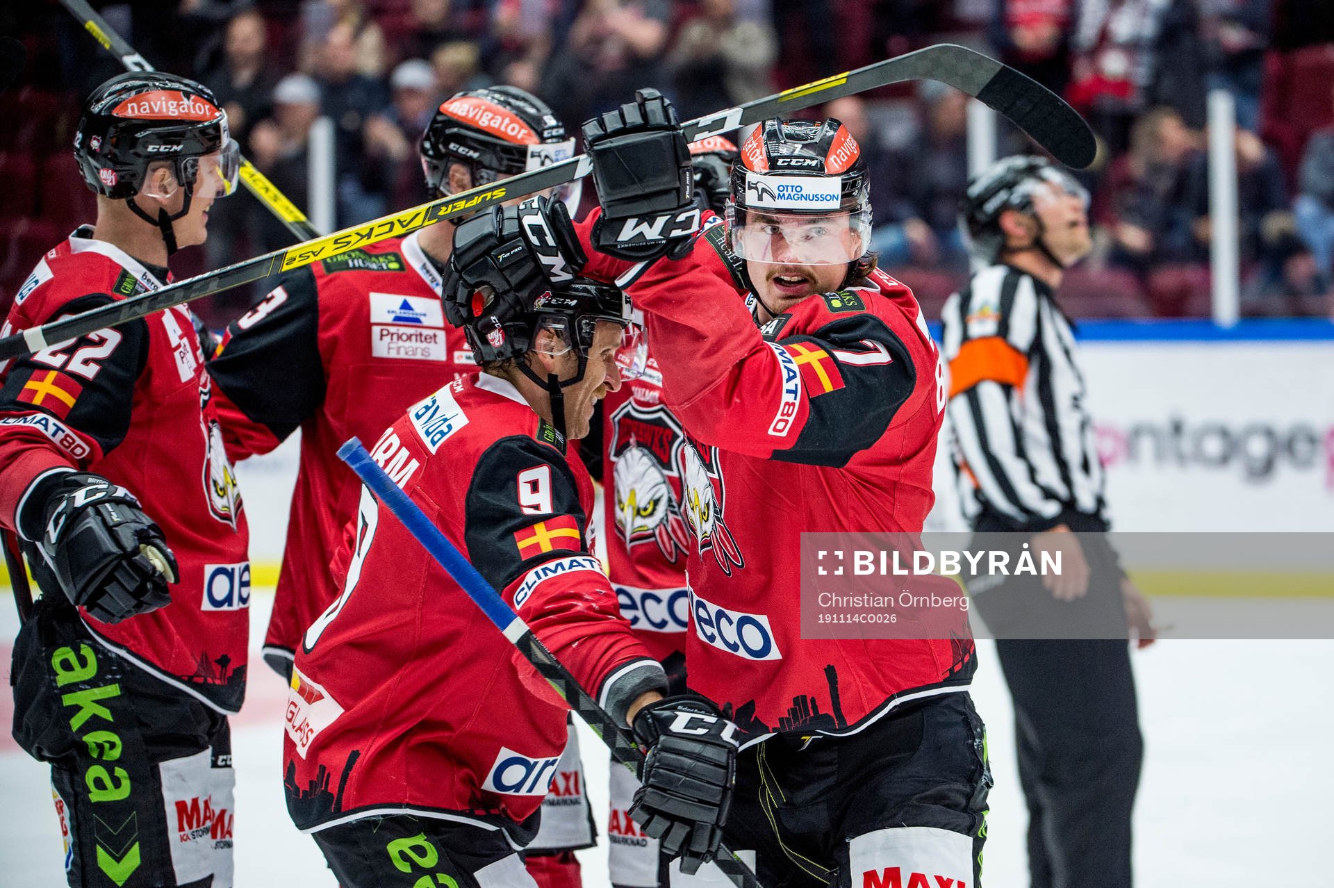 Malmö Redhawks Marcus Björk jublar