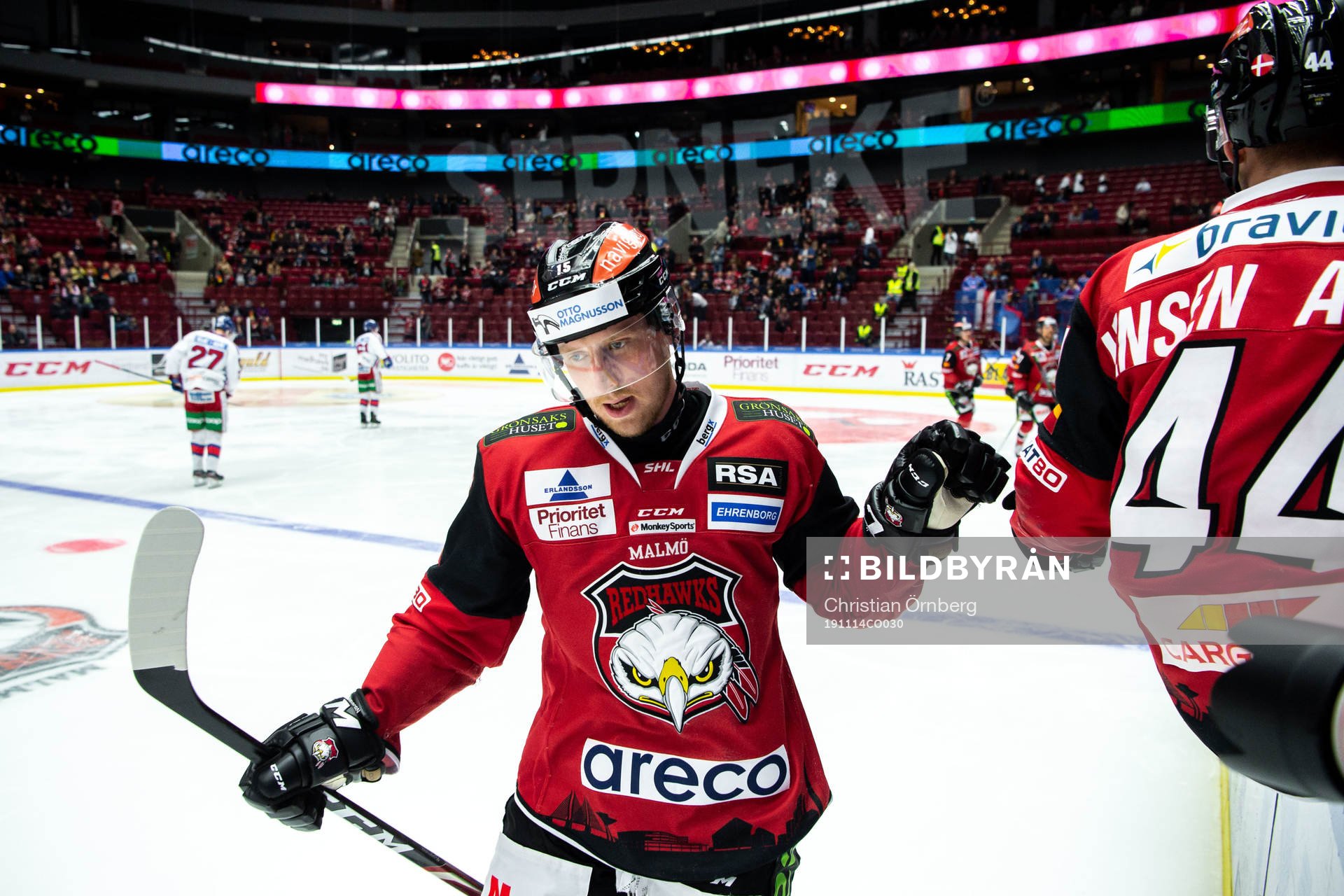 Malmö Redhawks Max Görtz jublar