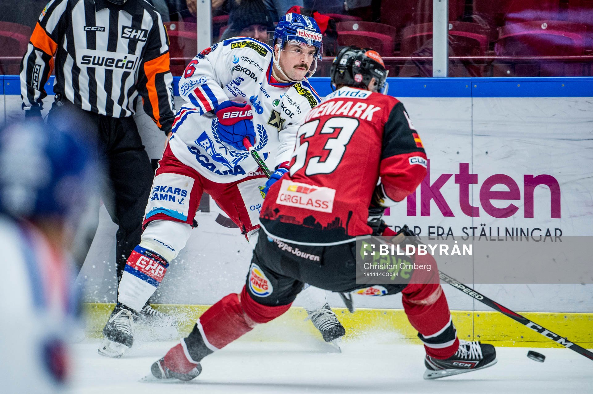 Oskarshamns Jesper Dahlroth mot Malmö Redhawks Fredrik