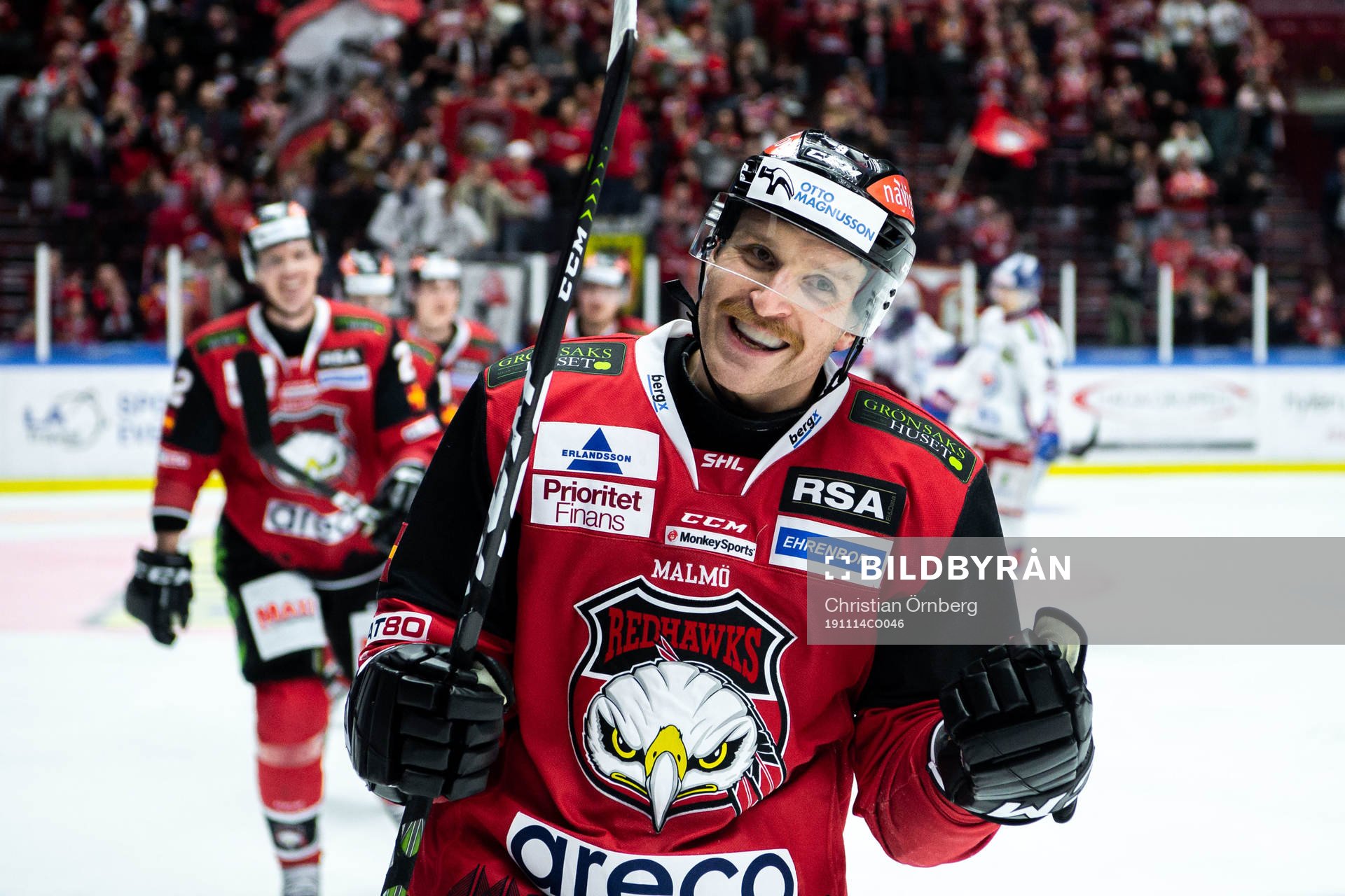 Malmö Redhawks Frederik Storm jublar