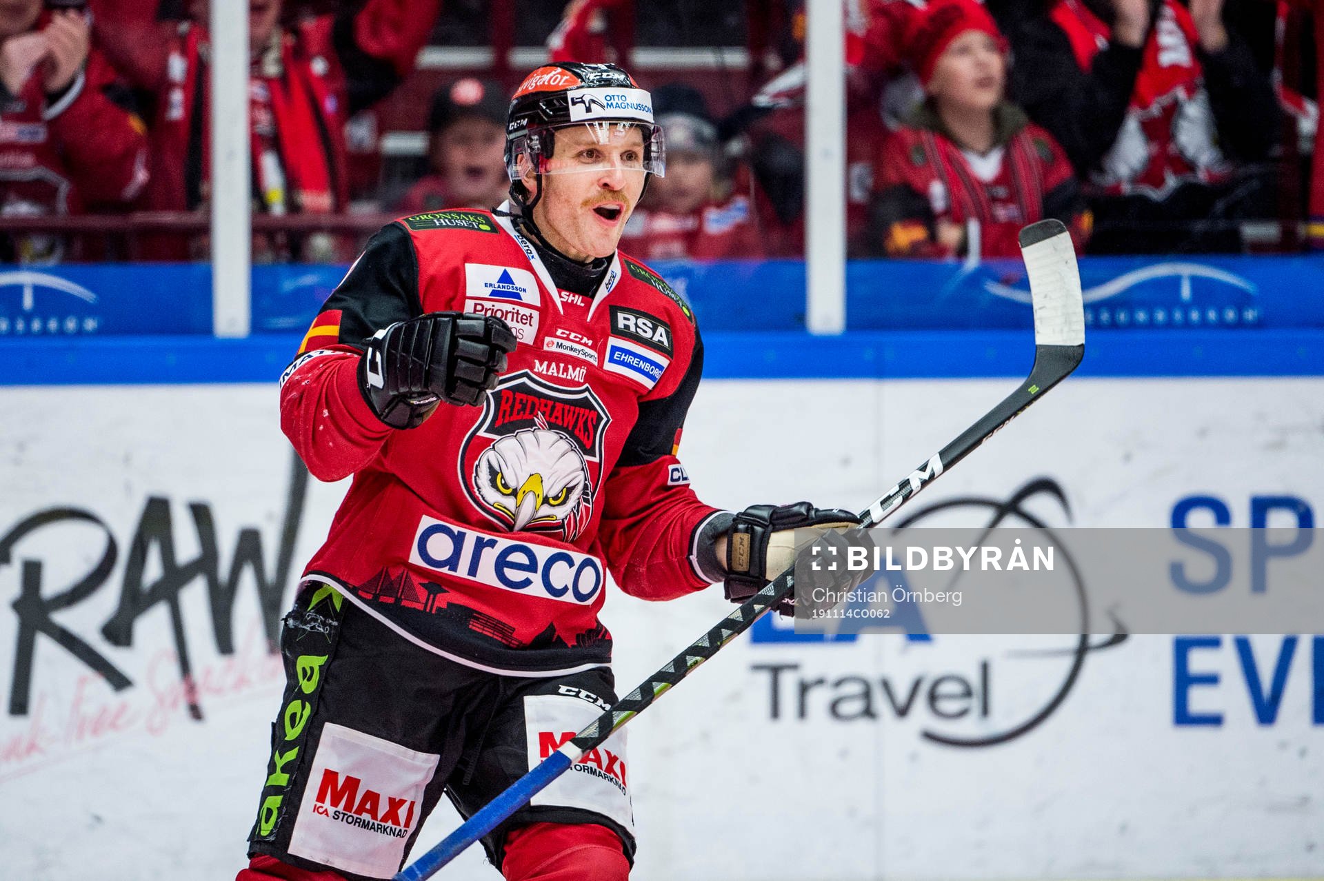 Malmö Redhawks Frederik Storm jublar