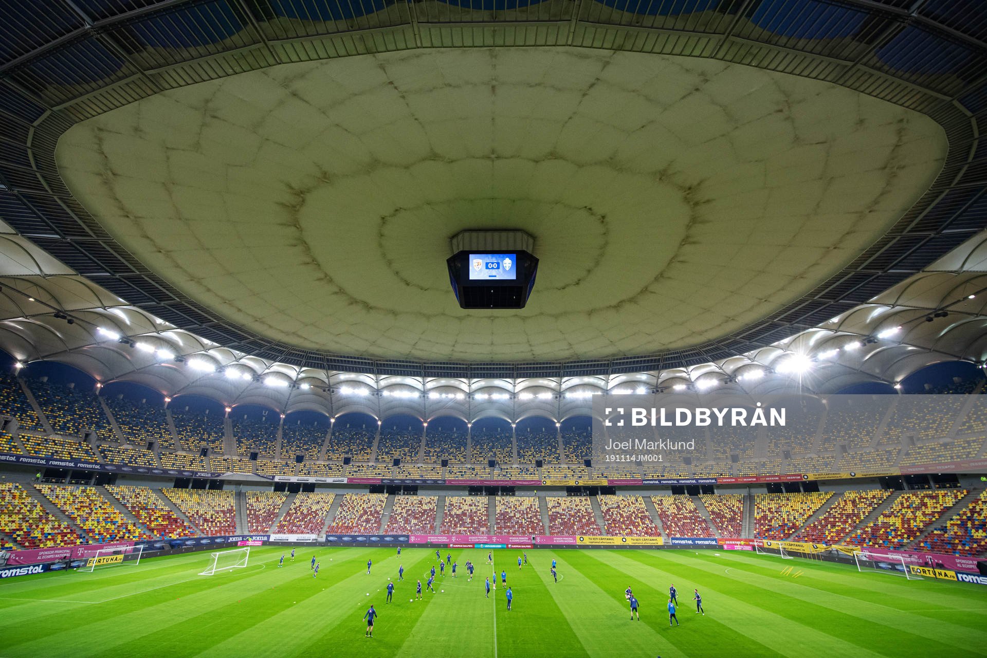 General view of the Swedish national football team’s
