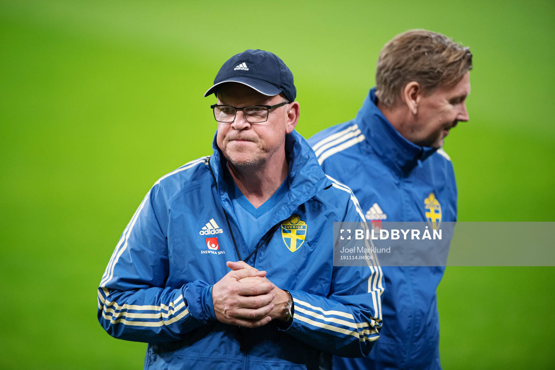 Head coach Janne Andersson and assistant coach Peter