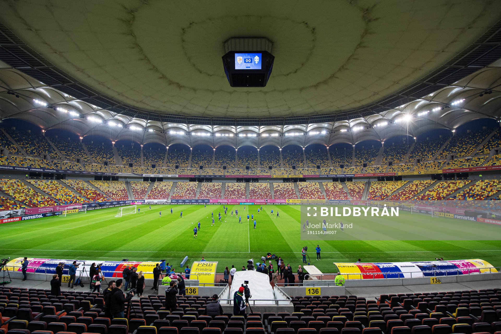 General view of the Swedish national football team’s