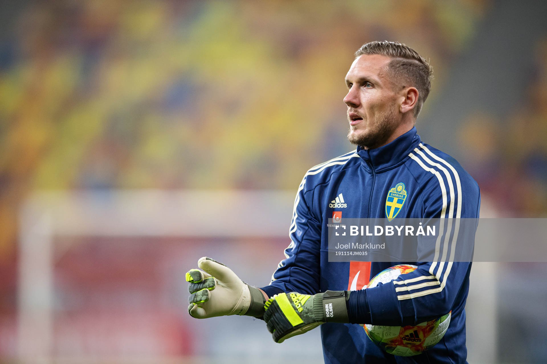 Robin Olsen of the Swedish national football team