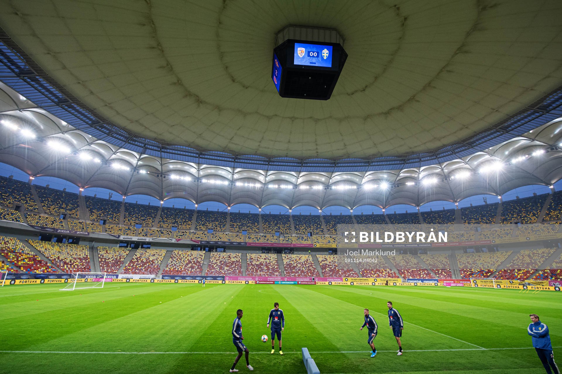 General view of the Swedish national football team’s