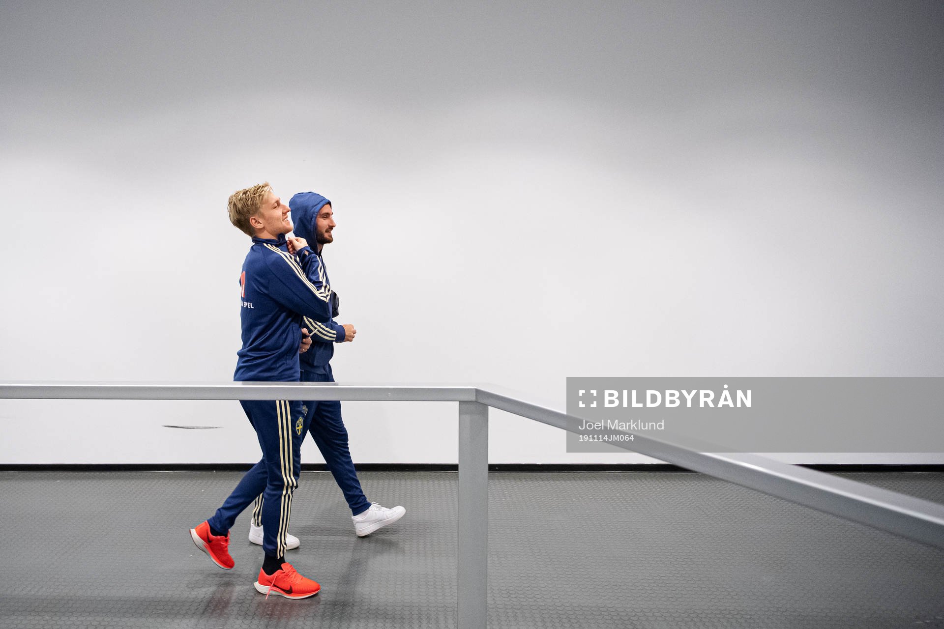 Emil Forsberg and Muamer Tankovic of the Swedish national