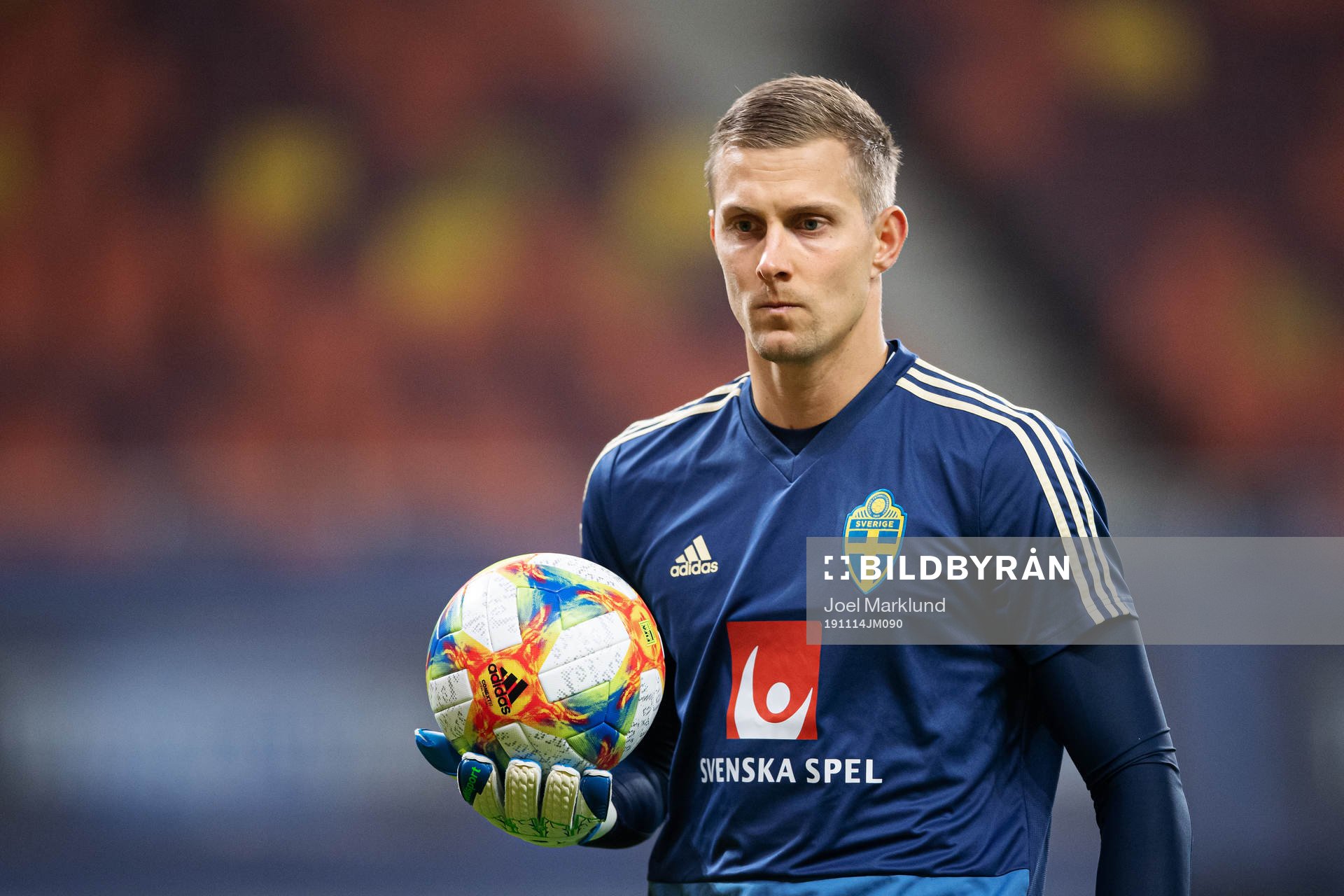 Karl-Johan Johnsson of the Swedish national football team