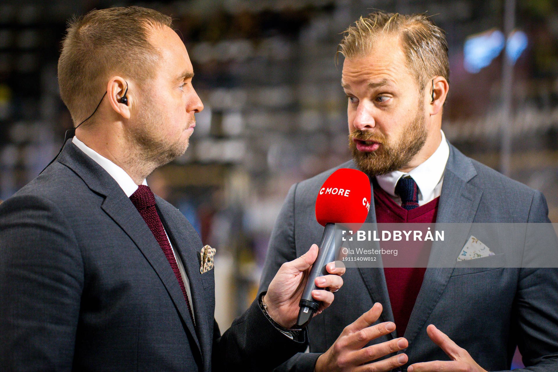 Cmores kommentator Johan Edlund och expertkommentator Sanny