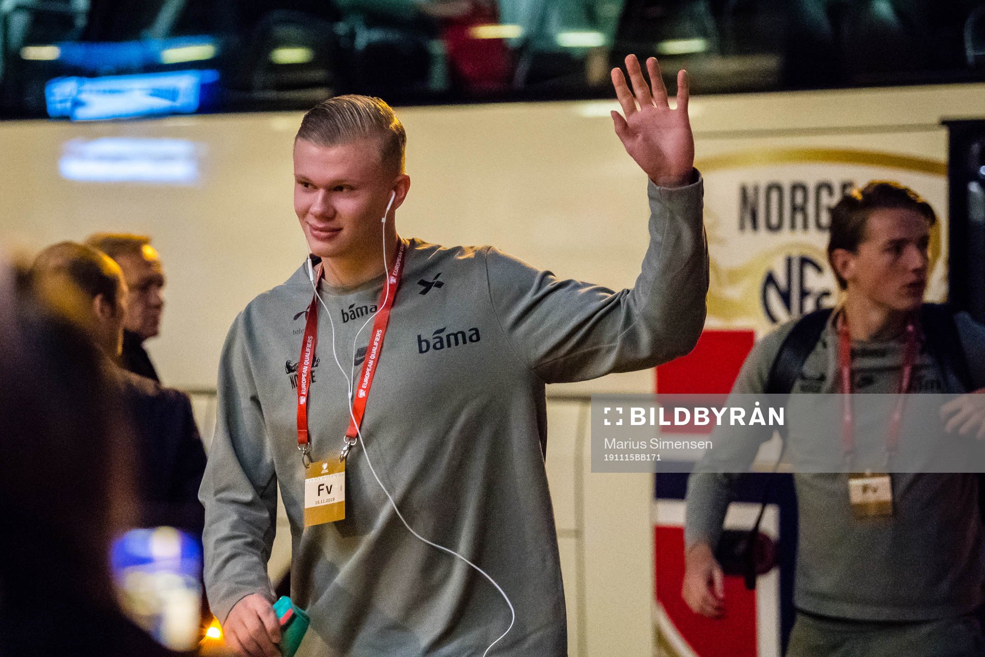 Erling Braut Haaland of Norway arrives