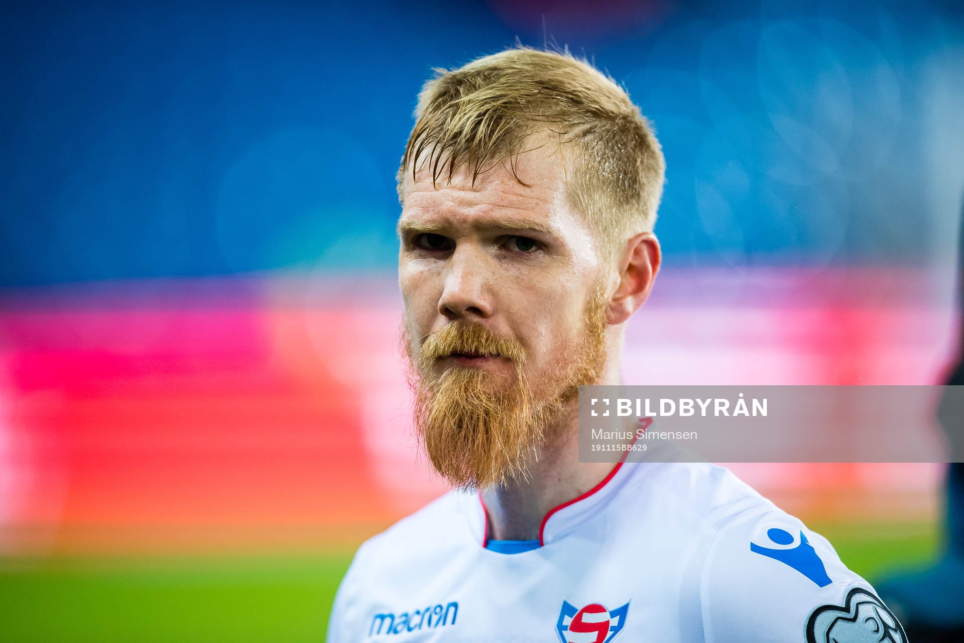 Odmar Faero of Faroe Islands looks dejected