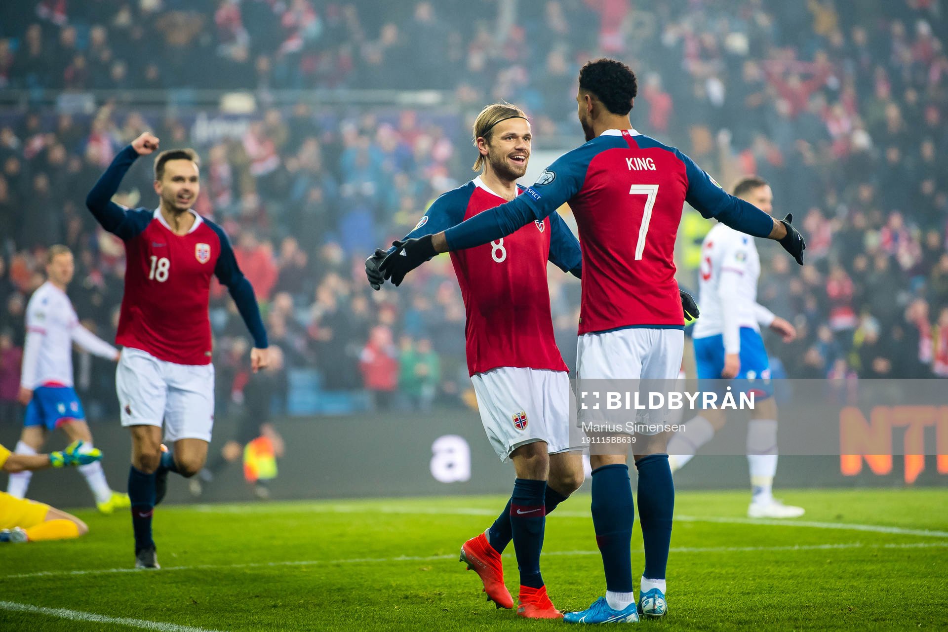 Iver Tobias Rørvik Fossum of Norway celebrates with Joshua